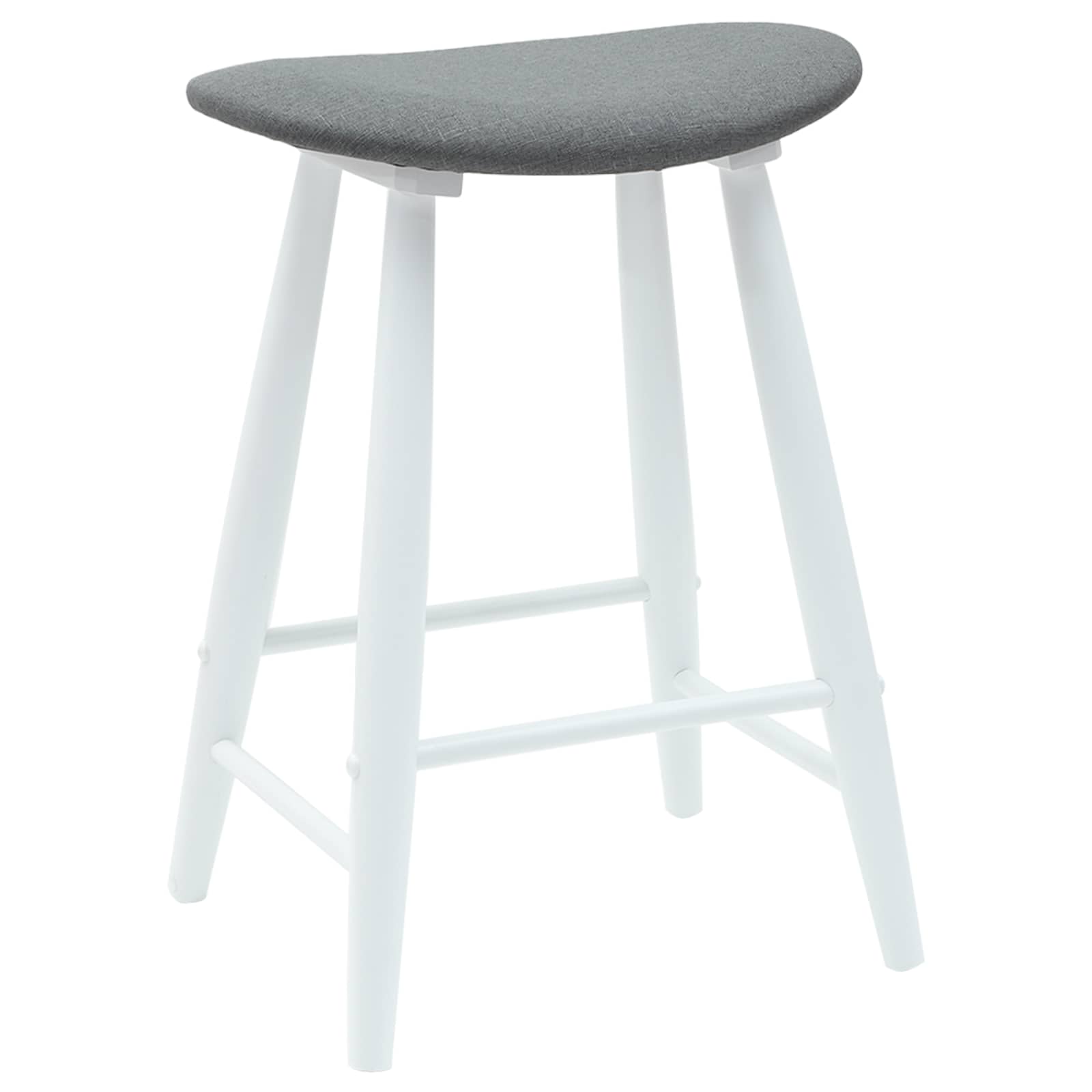 Eettafelstoelen 2 pcs Wit 46 x 37 x 63 cm Massief Rubberhout is nu te koop bij PeponiXL, paradijselijk wonen!