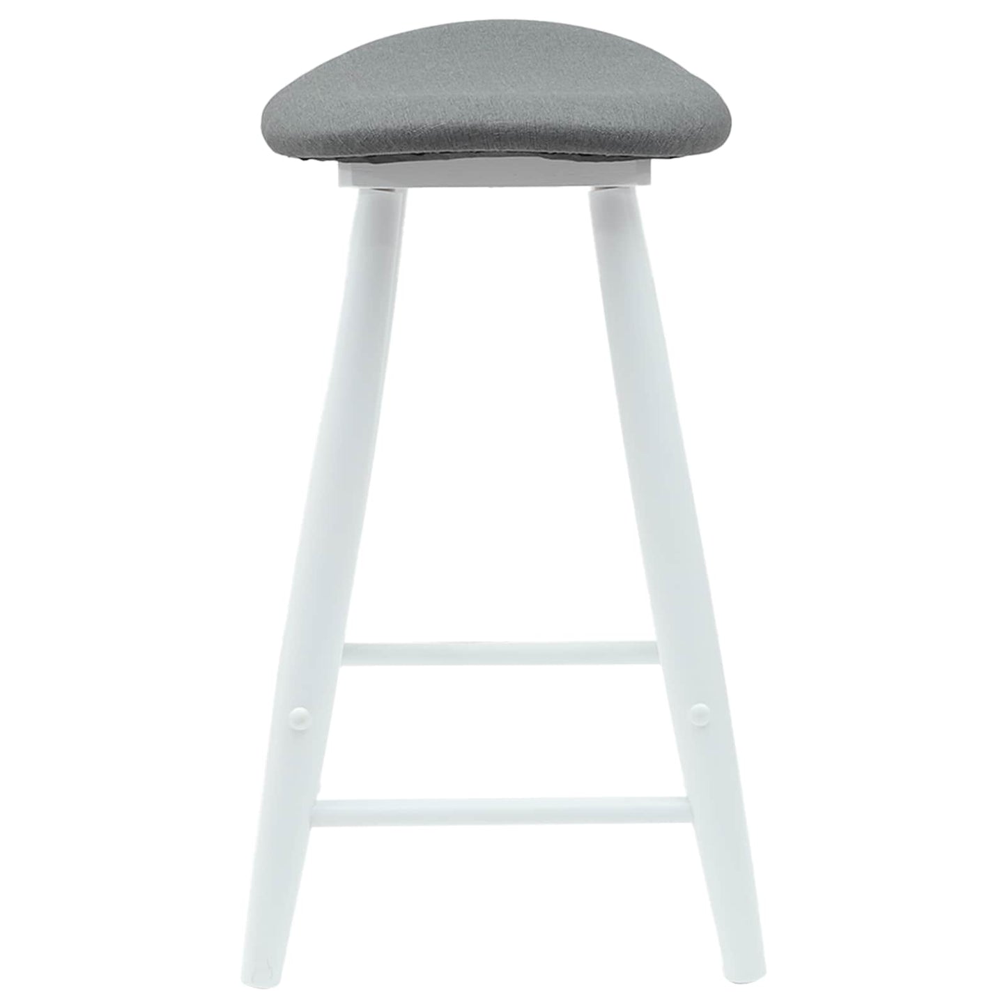 Eettafelstoelen 2 pcs Wit 46 x 37 x 63 cm Massief Rubberhout is nu te koop bij PeponiXL, paradijselijk wonen!