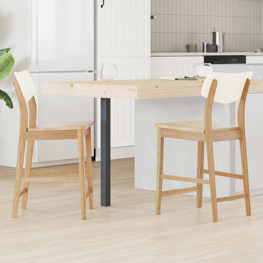Eettafelstoelen 2 pcs Naturel 48 x 49 x 95 cm is nu te koop bij PeponiXL, paradijselijk wonen!