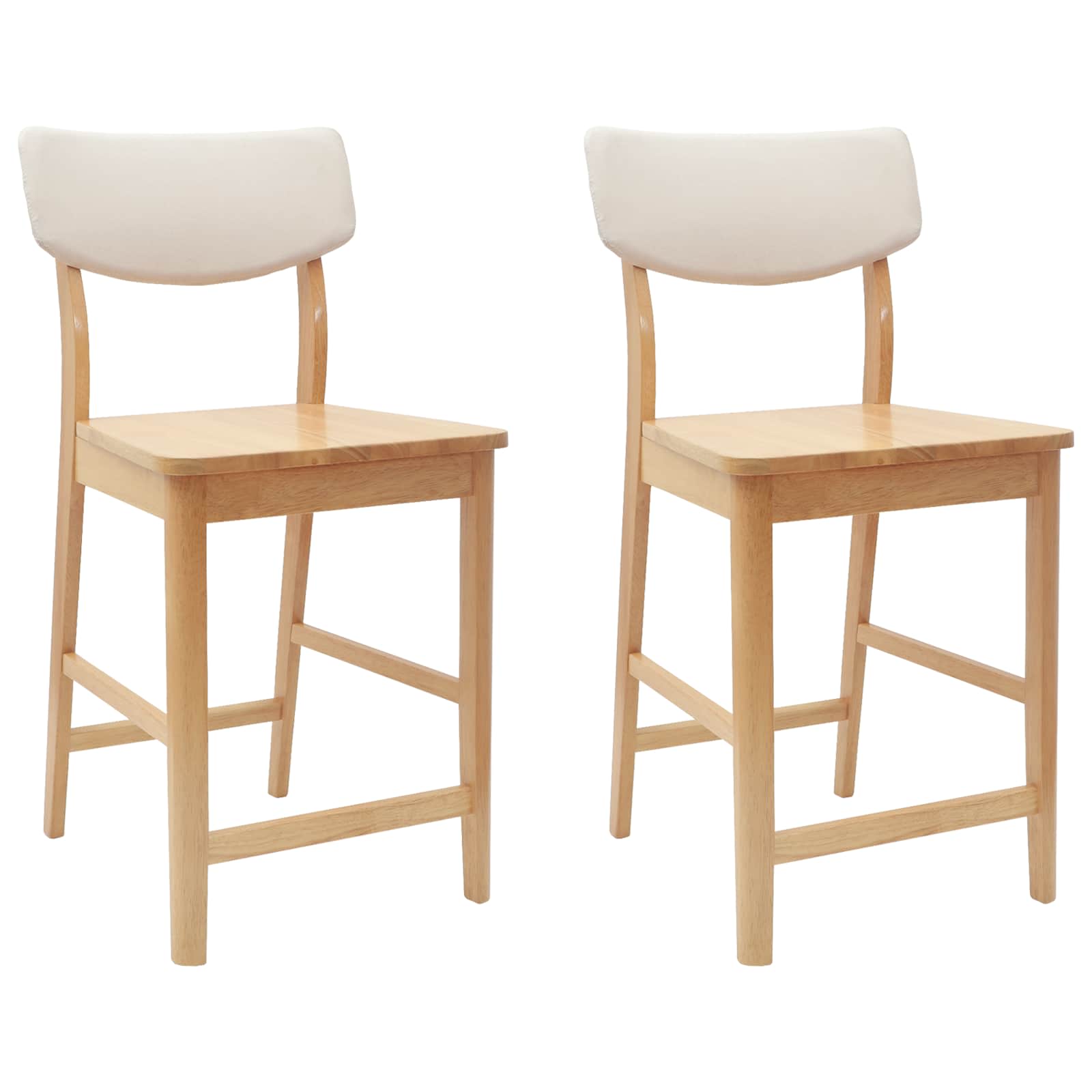Eettafelstoelen 2 pcs Naturel 48 x 49 x 95 cm is nu te koop bij PeponiXL, paradijselijk wonen!