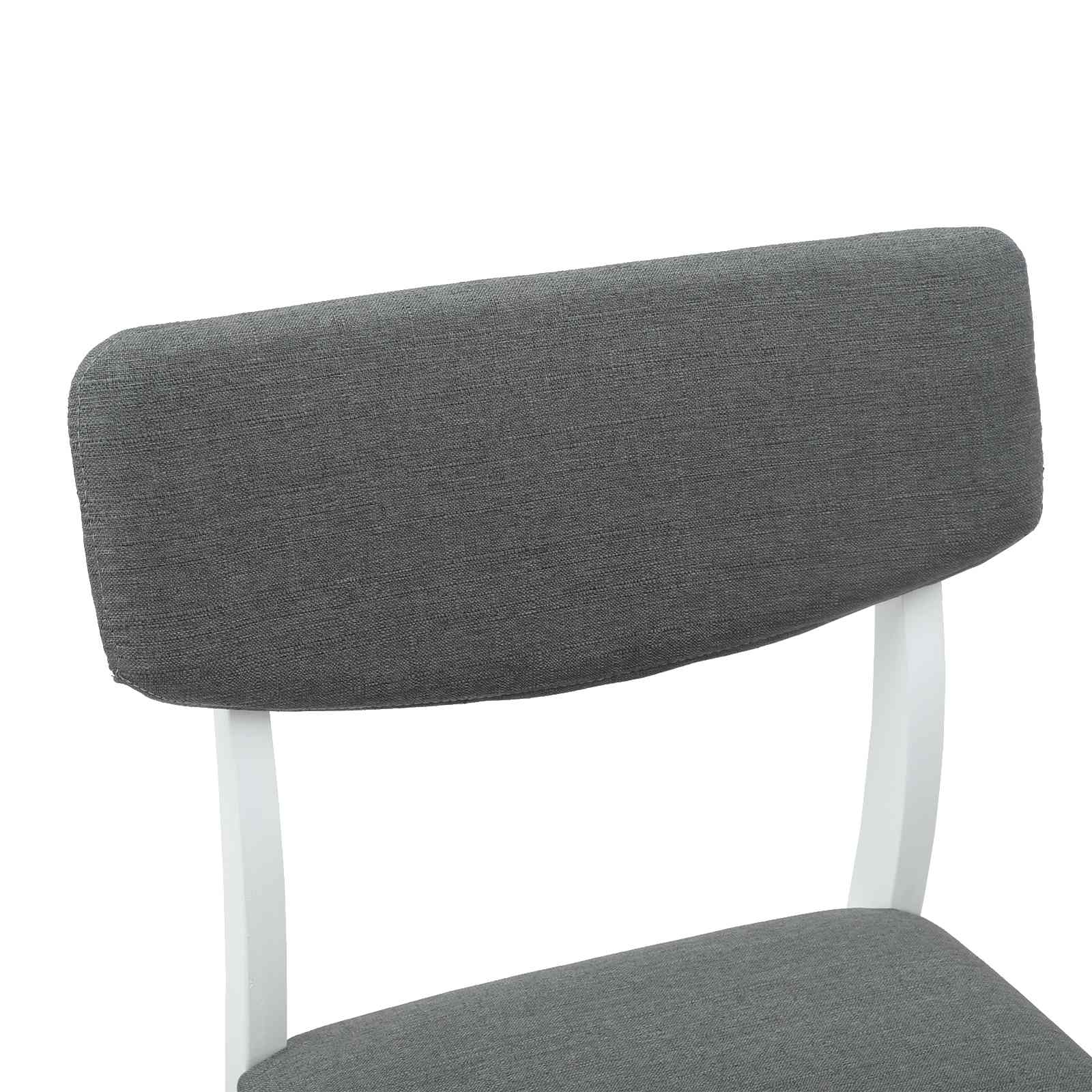 Eettafelstoelen 2 pcs Wit 48 x 49 x 95 cm Massief Rubberhout is nu te koop bij PeponiXL, paradijselijk wonen!