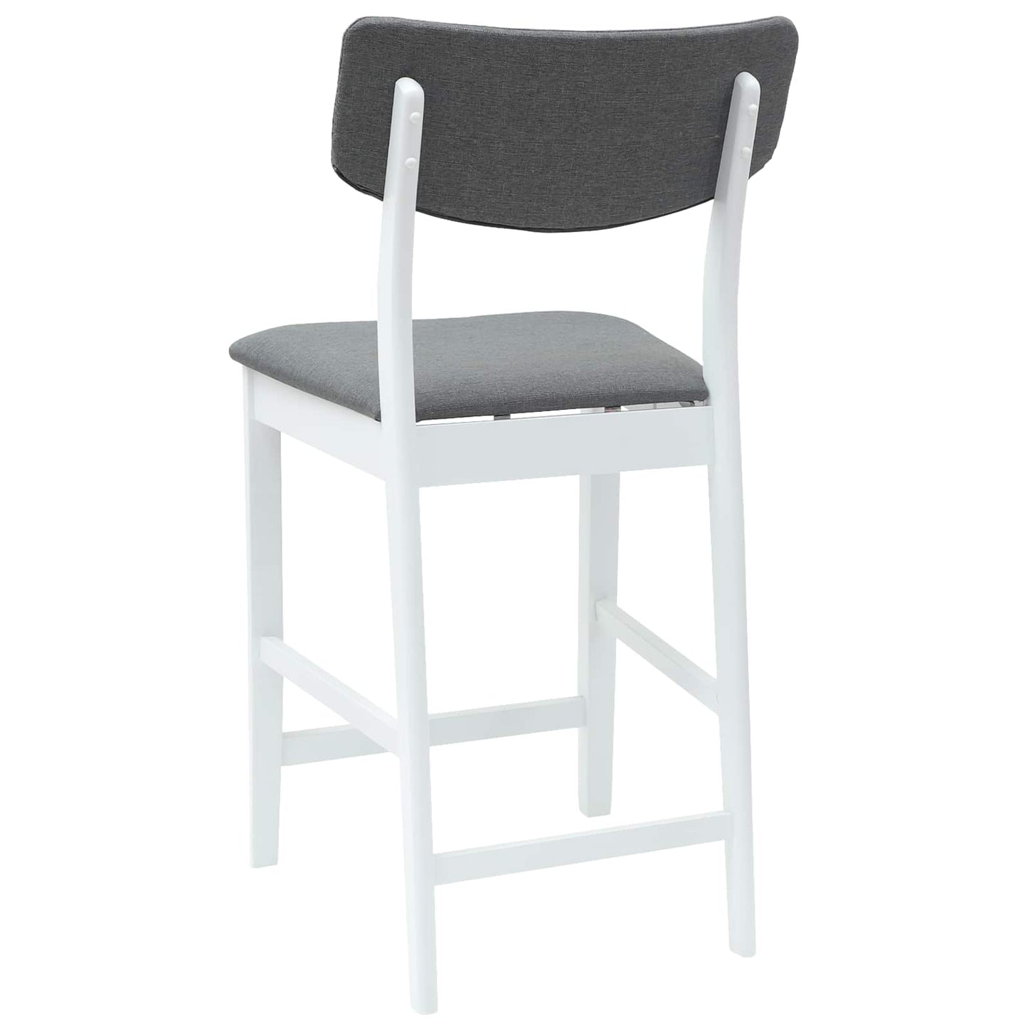 Eettafelstoelen 2 pcs Wit 48 x 49 x 95 cm Massief Rubberhout is nu te koop bij PeponiXL, paradijselijk wonen!