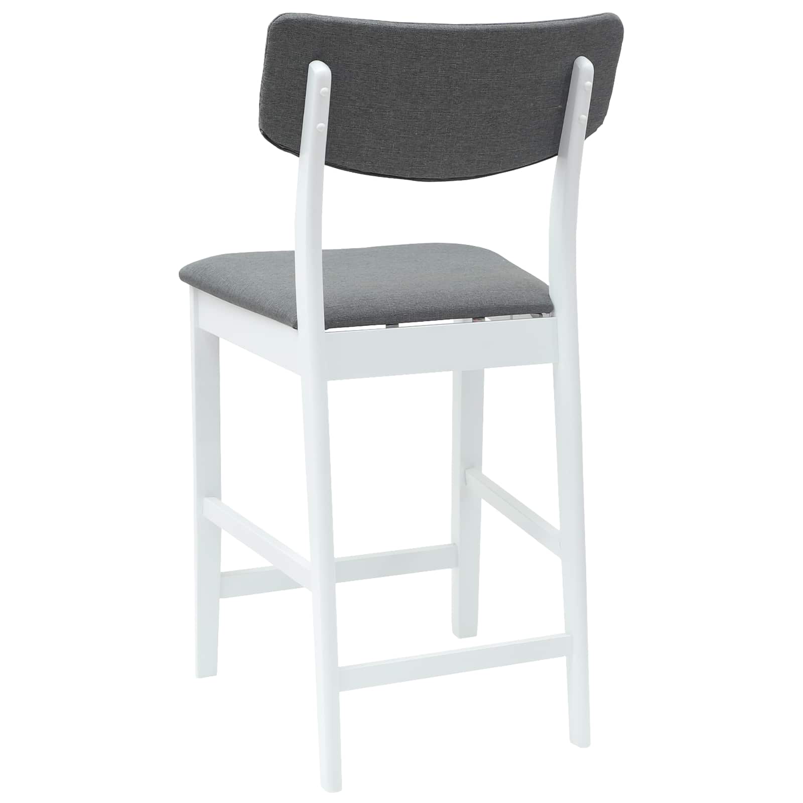 Eettafelstoelen 2 pcs Wit 48 x 49 x 95 cm Massief Rubberhout is nu te koop bij PeponiXL, paradijselijk wonen!
