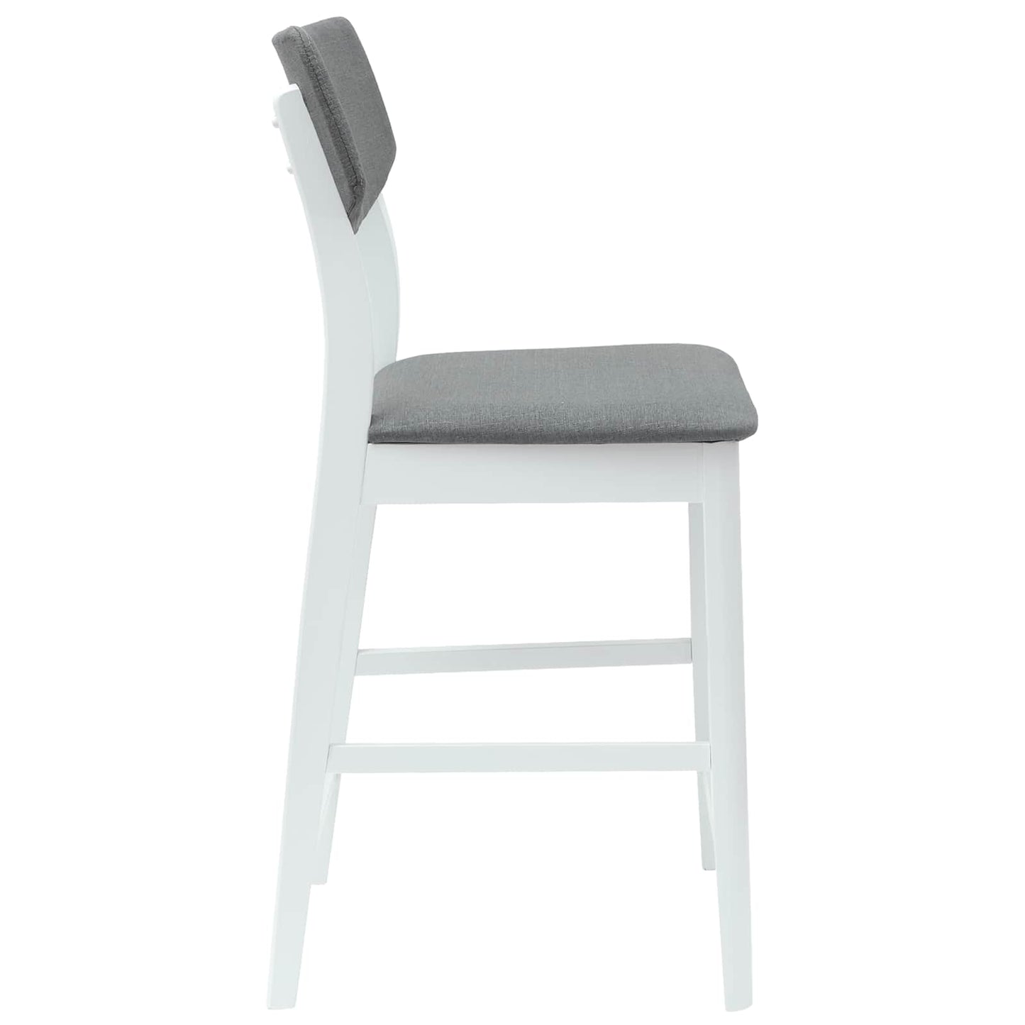 Eettafelstoelen 2 pcs Wit 48 x 49 x 95 cm Massief Rubberhout is nu te koop bij PeponiXL, paradijselijk wonen!