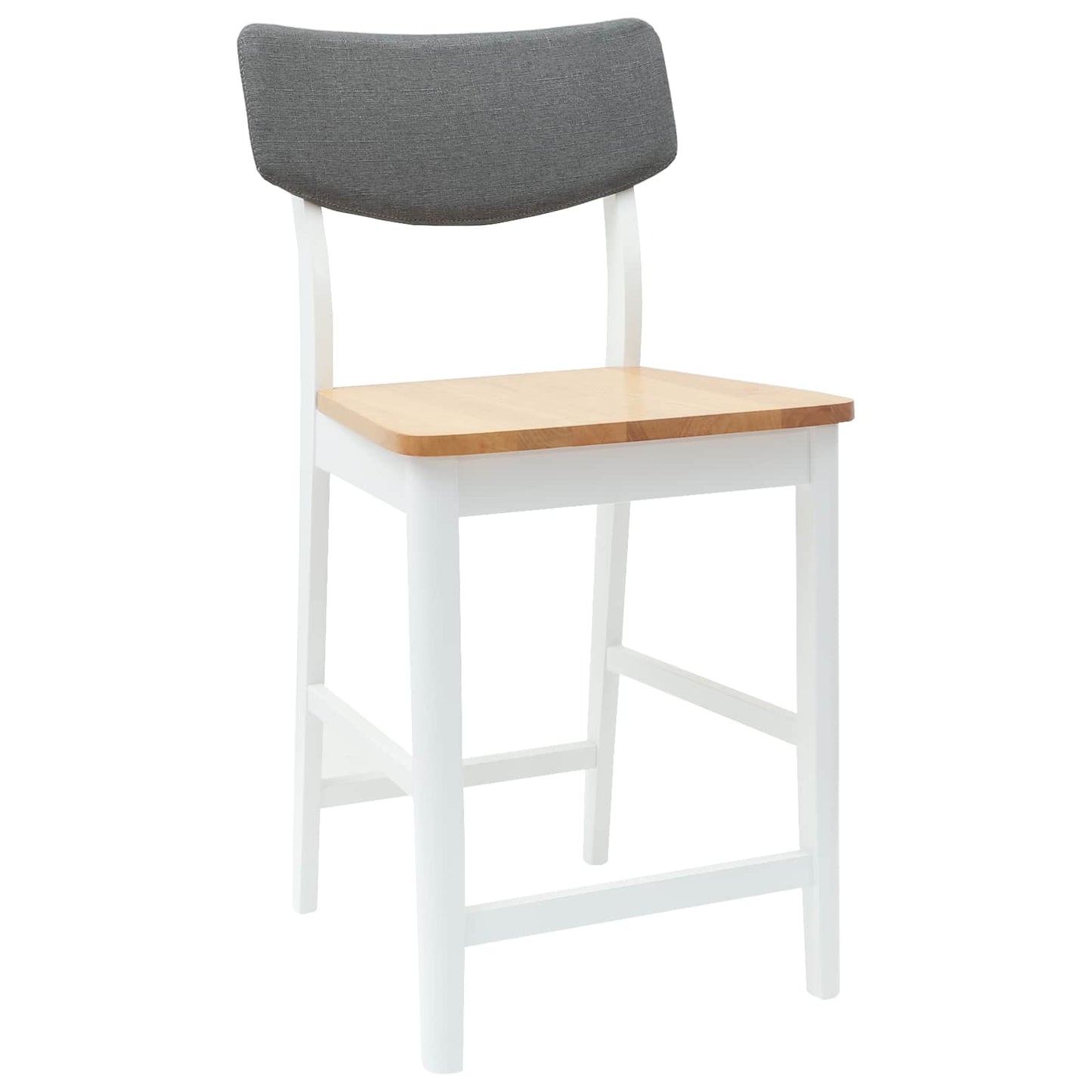 Eettafelstoelen 2 pcs Wit 48 x 49 x 95 cm Massief Rubberhout is nu te koop bij PeponiXL, paradijselijk wonen!