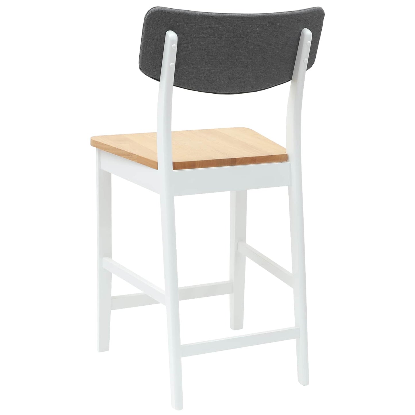Eettafelstoelen 2 pcs Wit 48 x 49 x 95 cm Massief Rubberhout is nu te koop bij PeponiXL, paradijselijk wonen!