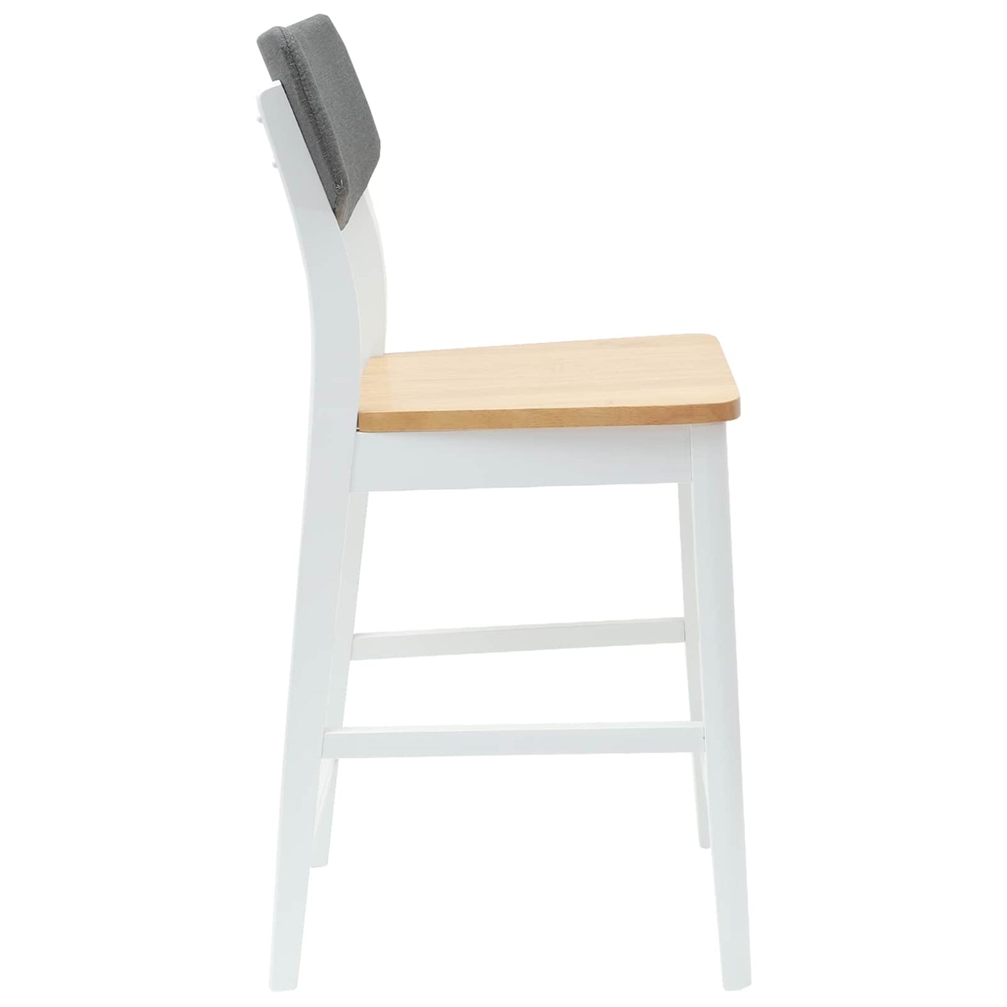 Eettafelstoelen 2 pcs Wit 48 x 49 x 95 cm Massief Rubberhout is nu te koop bij PeponiXL, paradijselijk wonen!