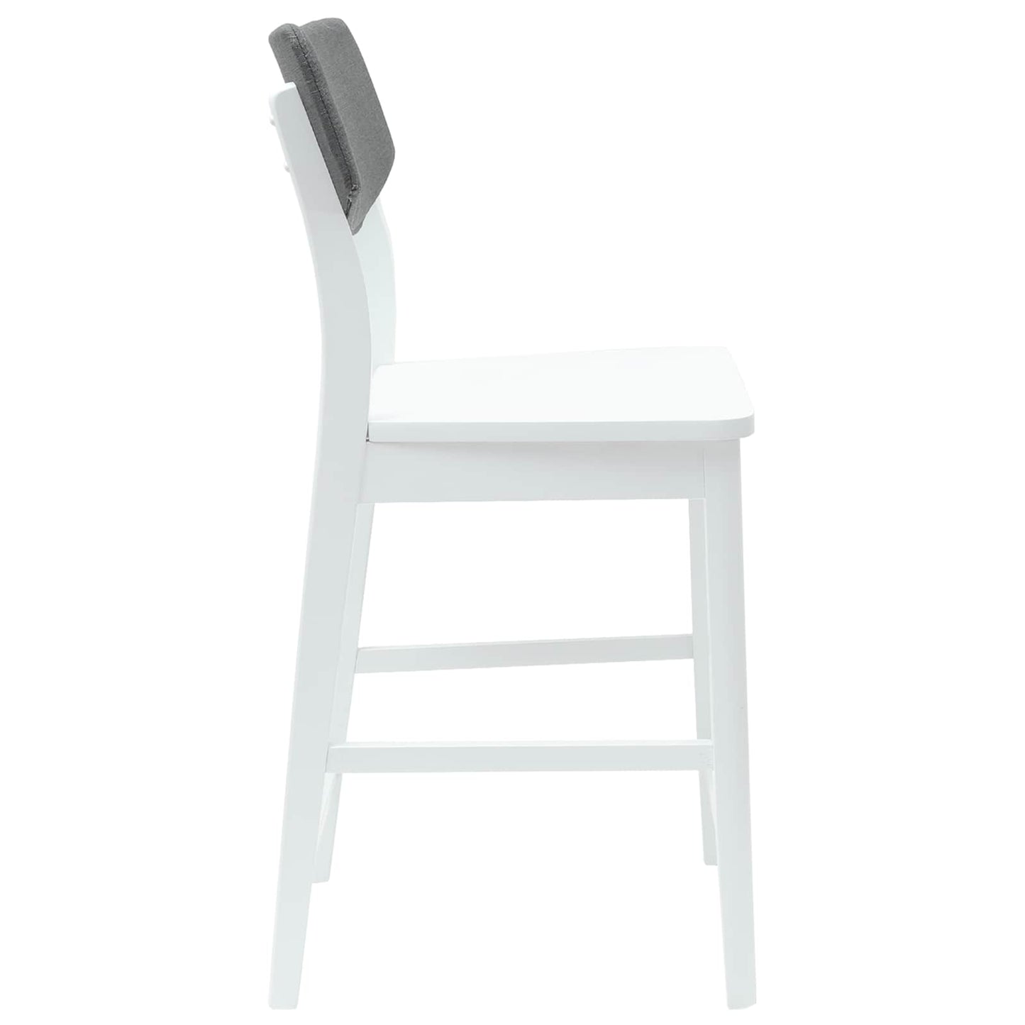 Eettafelstoelen 2 pcs Wit 48 x 49 x 95 cm Massief Rubberhout is nu te koop bij PeponiXL, paradijselijk wonen!
