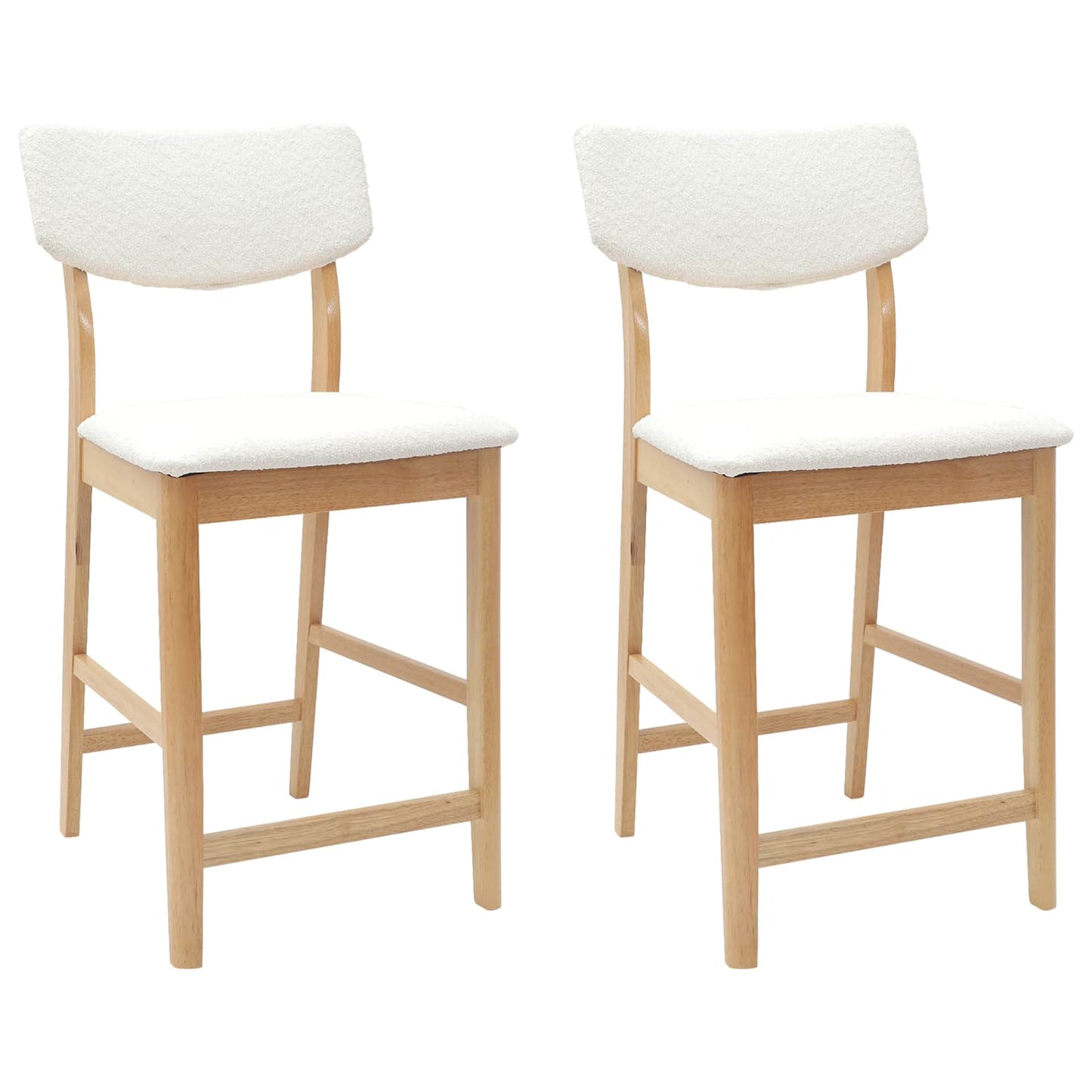 Eettafelstoelen 2 pcs Naturel 48 x 49 x 95 cm is nu te koop bij PeponiXL, paradijselijk wonen!
