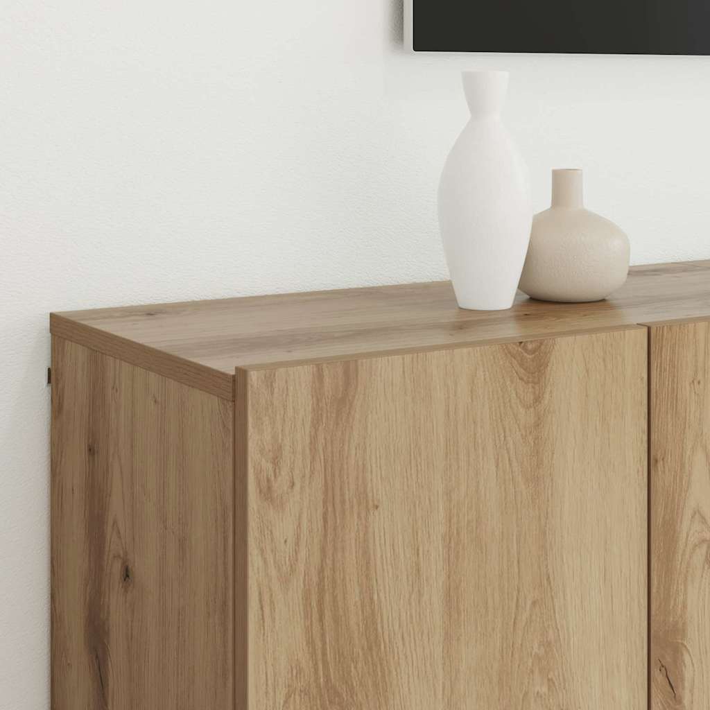 TV Eenheden 6 pcs artisanaal eikenkleurig Bewerkt hout is nu te koop bij PeponiXL, paradijselijk wonen!