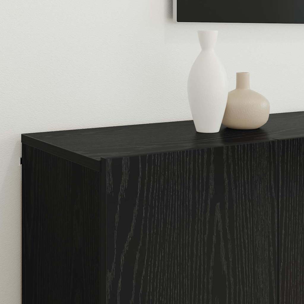 TV Eenheden Wandgemonteerd 6 pcs Zwart eiken Bewerkt hout is nu te koop bij PeponiXL, paradijselijk wonen!