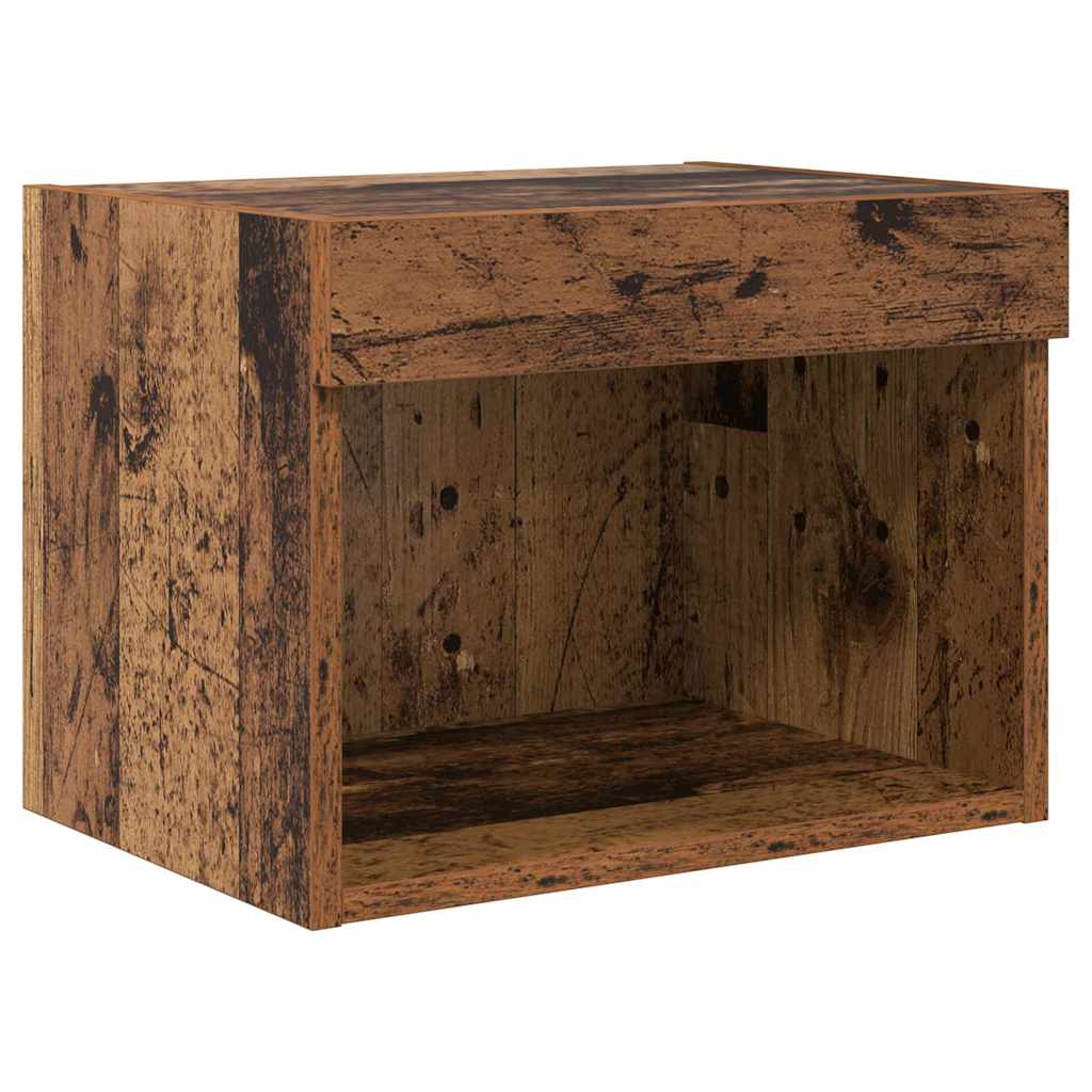 TV Wand Eenheden met LED met LED 5 pcs Oud hout Bewerkt hout is nu te koop bij PeponiXL, paradijselijk wonen!