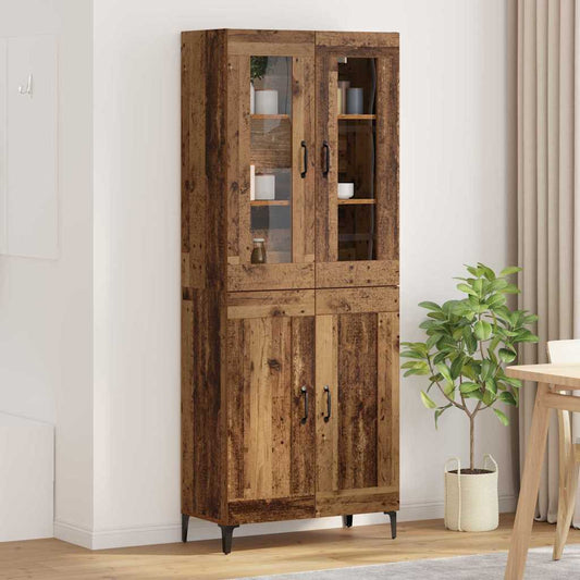 Hoge kast Oud Hout 69,5 x 34 x 180 cm Bewerkt hout is nu te koop bij PeponiXL, paradijselijk wonen!