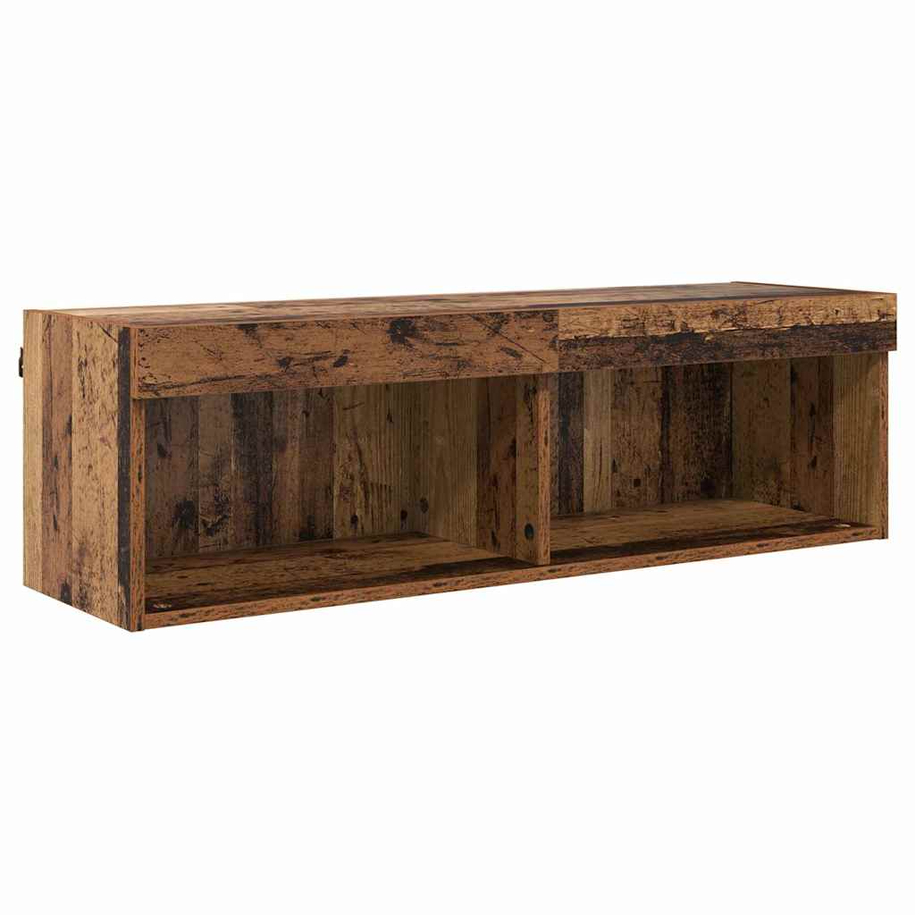 TV Wand Eenheden met LED met LED 5 pcs Oud hout Bewerkt hout is nu te koop bij PeponiXL, paradijselijk wonen!