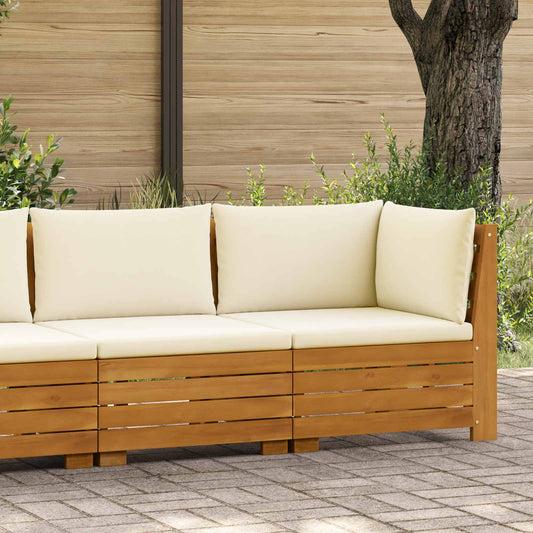 Tuin loungeset met kussen 2 Stuk Bruin Massief Acaciahout is nu te koop bij PeponiXL, paradijselijk wonen!