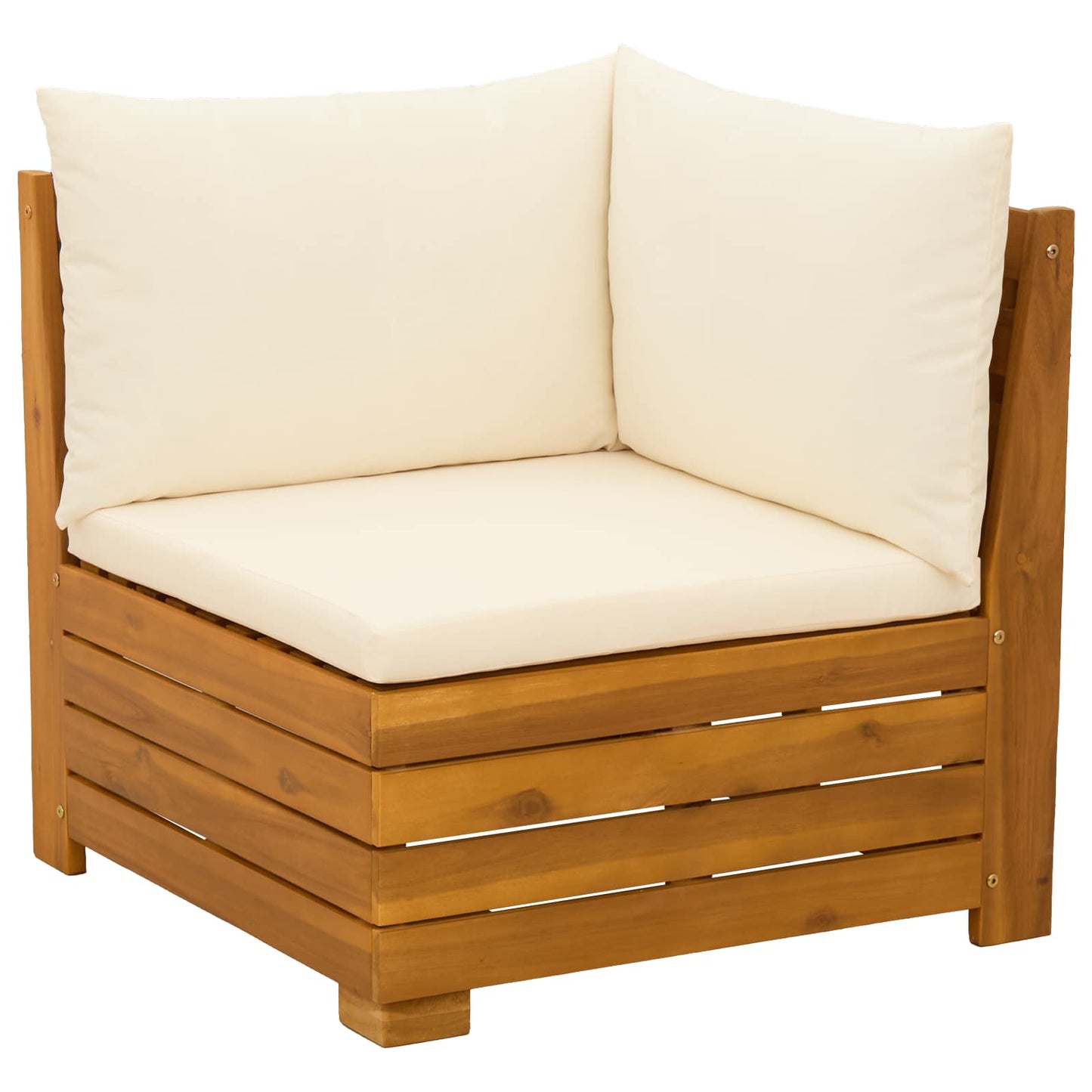 Tuin loungeset met kussen 2 Stuk Bruin Massief Acaciahout is nu te koop bij PeponiXL, paradijselijk wonen!