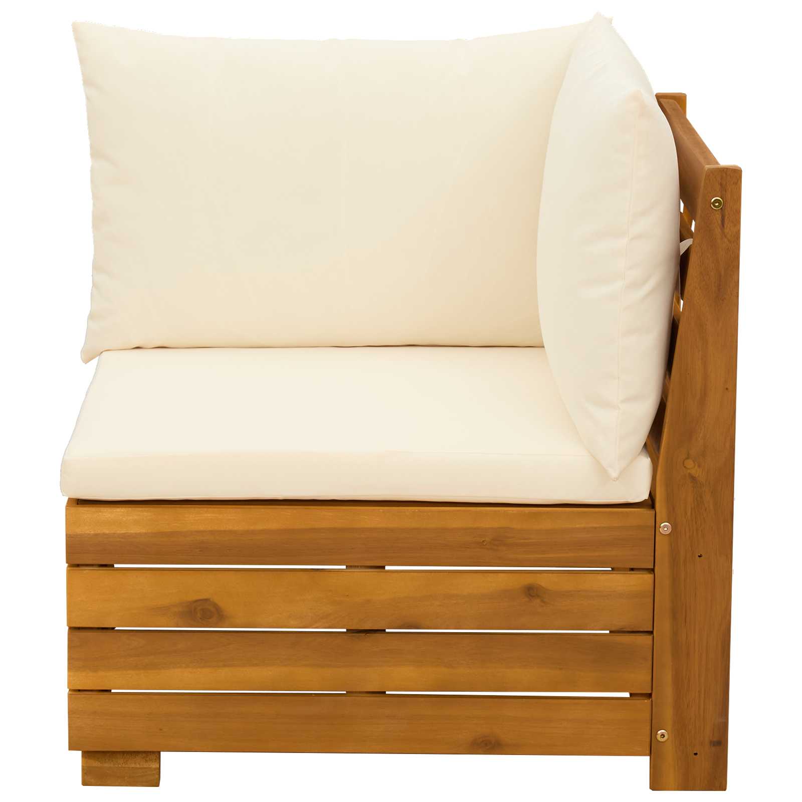 Tuin loungeset met kussen 2 Stuk Bruin Massief Acaciahout is nu te koop bij PeponiXL, paradijselijk wonen!