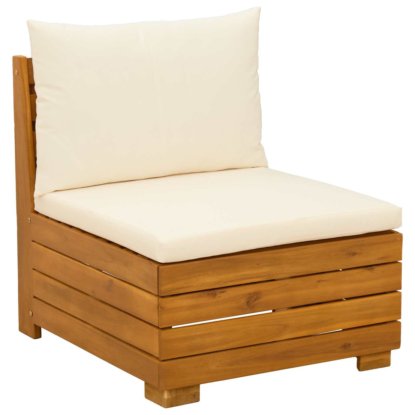 Tuin loungeset met kussen 2 Stuk Bruin Massief Acaciahout is nu te koop bij PeponiXL, paradijselijk wonen!