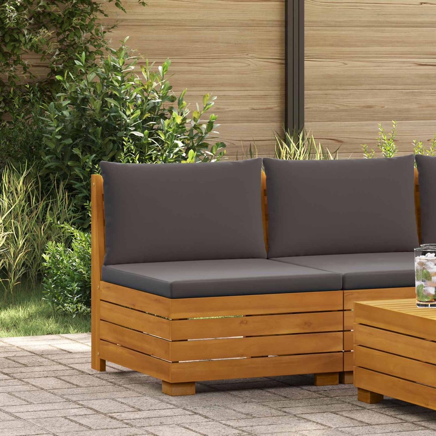 Tuin Midden Sofa Massief Acaciahout Bruin is nu te koop bij PeponiXL, paradijselijk wonen!
