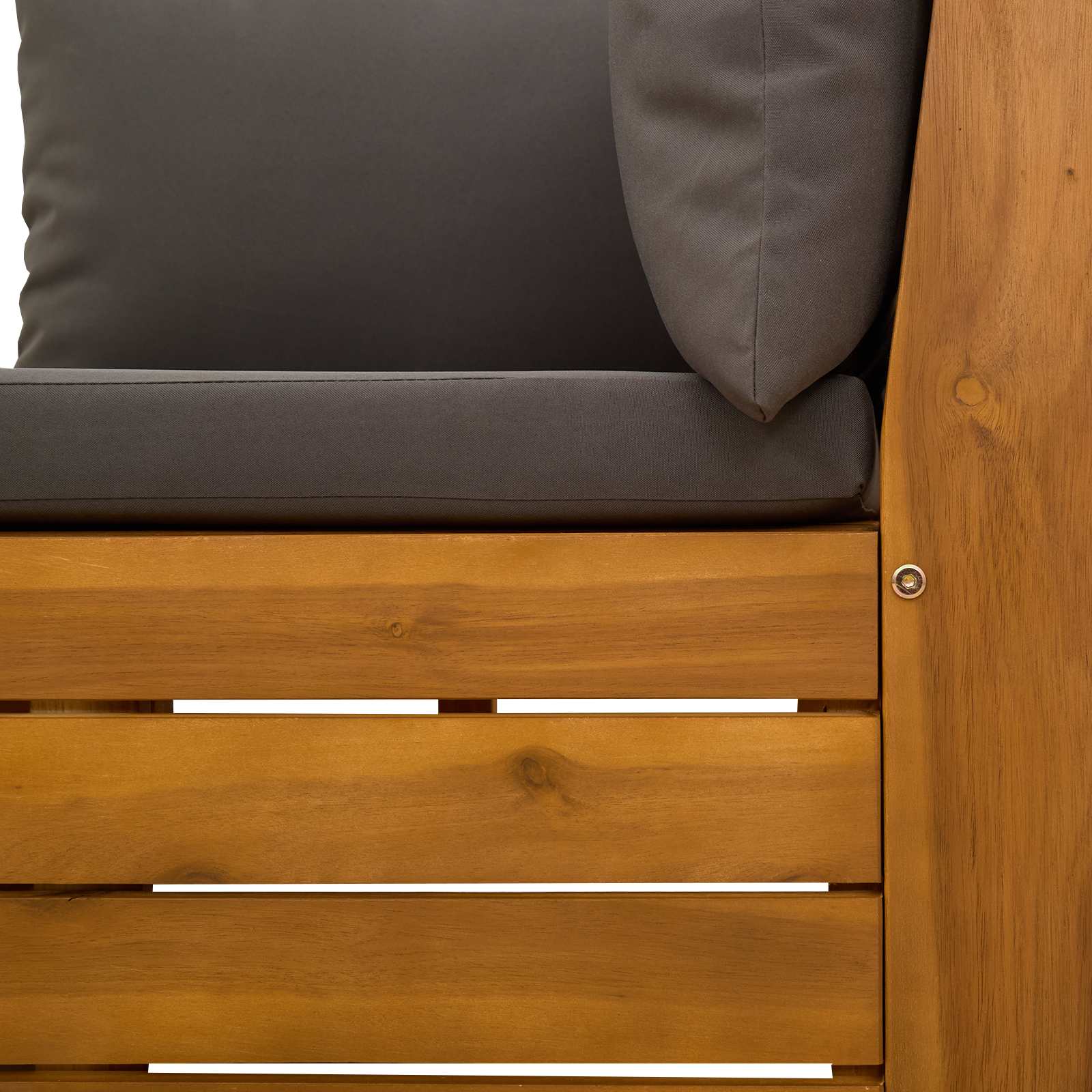 Tuin loungeset met kussen 2 Stuk Bruin Massief Acaciahout is nu te koop bij PeponiXL, paradijselijk wonen!