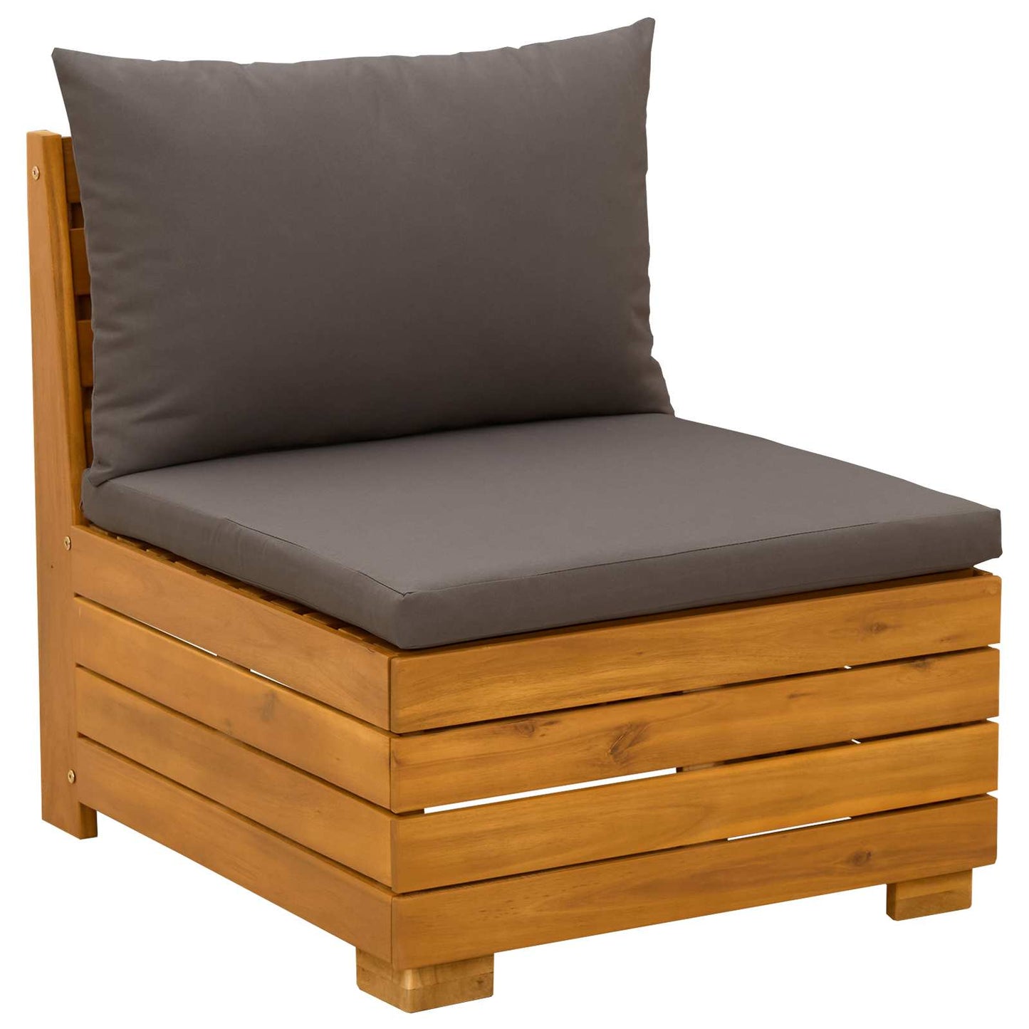 Tuin loungeset met kussen 2 Stuk Bruin Massief Acaciahout is nu te koop bij PeponiXL, paradijselijk wonen!