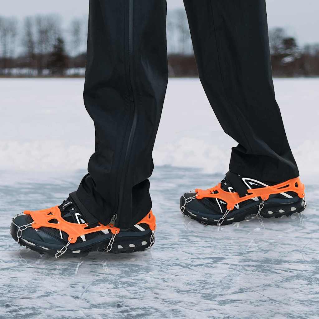 IJs-klemmen voor schoenen met 10 spikes Oranje S is nu te koop bij PeponiXL, paradijselijk wonen!