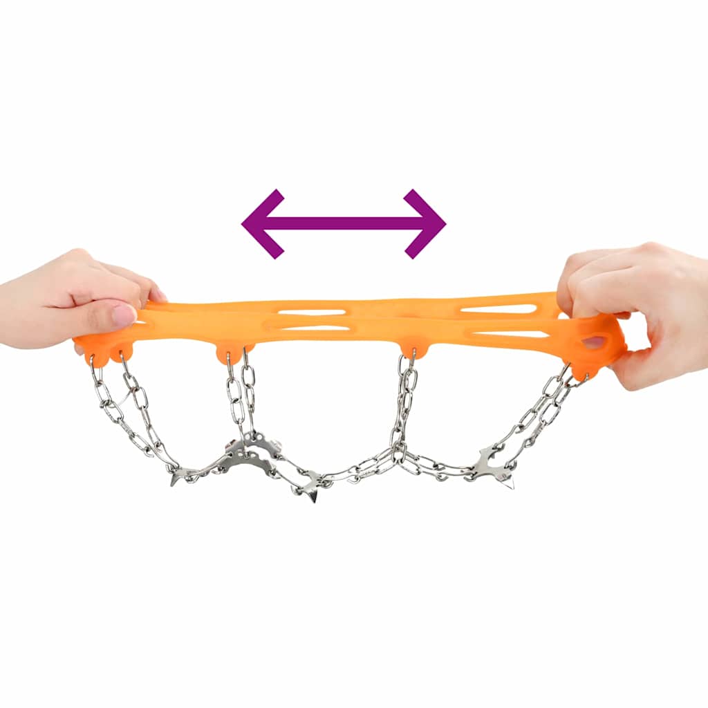 IJs-klemmen voor schoenen met 10 spikes Oranje S is nu te koop bij PeponiXL, paradijselijk wonen!