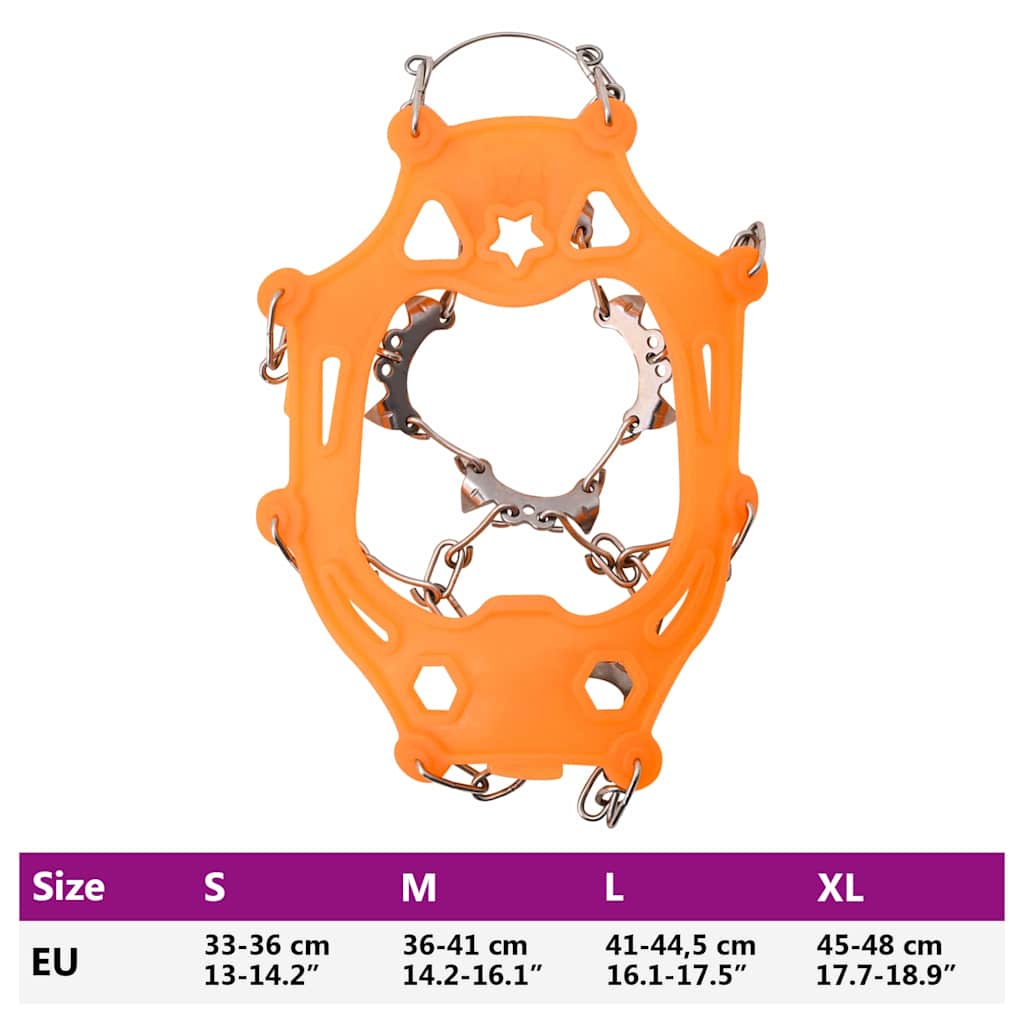 IJs-klemmen voor schoenen met 10 spikes Oranje S is nu te koop bij PeponiXL, paradijselijk wonen!