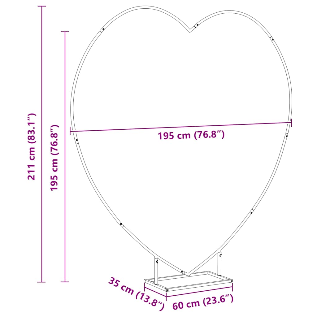 Trouwrand Wit 195 x 35 x 211 cm Staal is nu te koop bij PeponiXL, paradijselijk wonen!