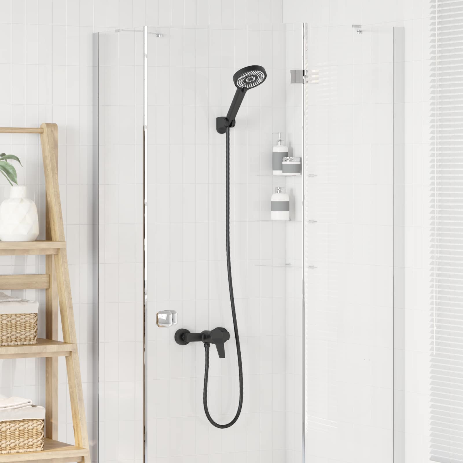 Doucheset Zwart G 1 / 2 inch Koper is nu te koop bij PeponiXL, paradijselijk wonen!