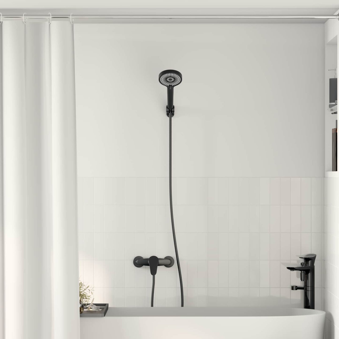 Doucheset Zwart G 1 / 2 inch is nu te koop bij PeponiXL, paradijselijk wonen!