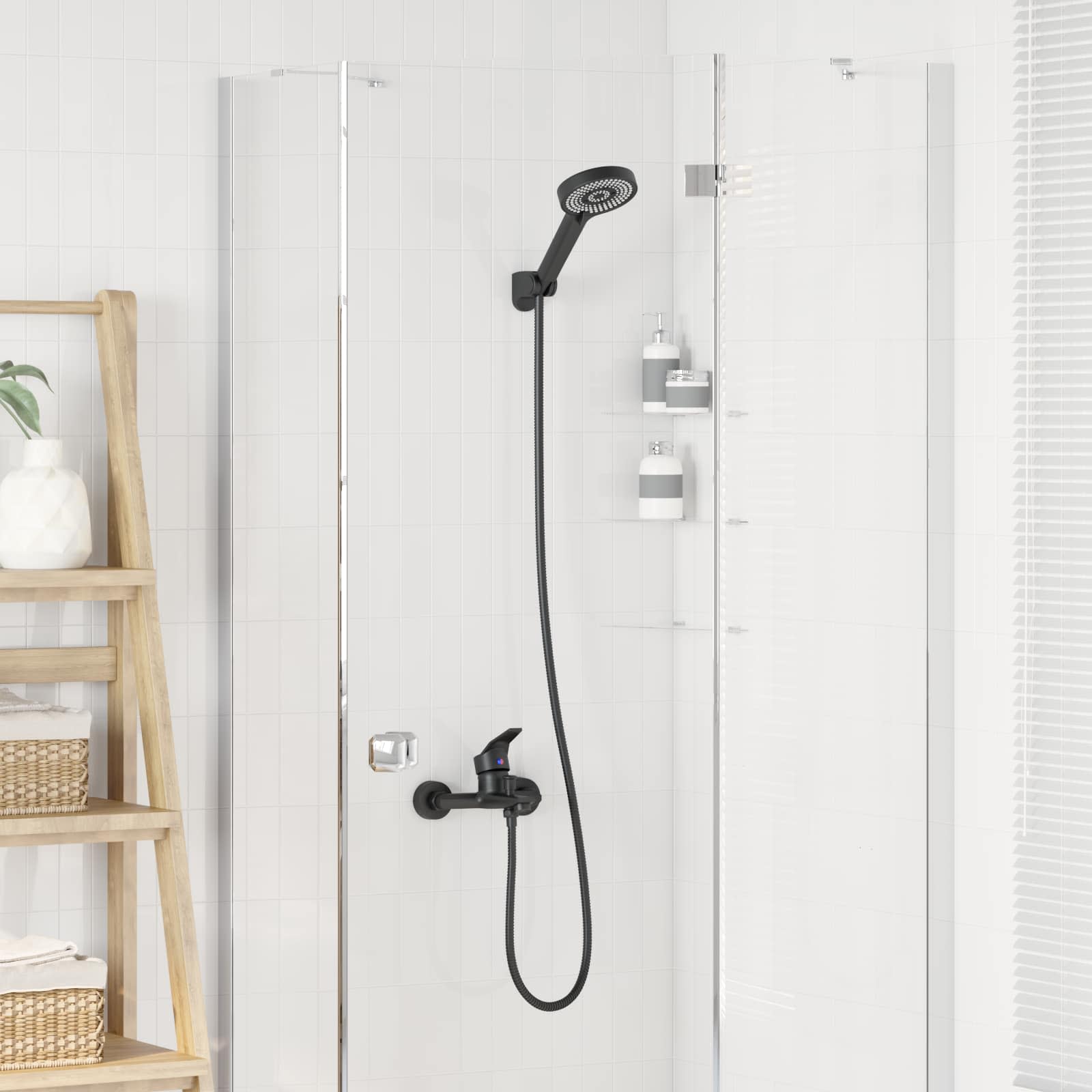 Doucheset Zwart G 1 / 2 inch is nu te koop bij PeponiXL, paradijselijk wonen!