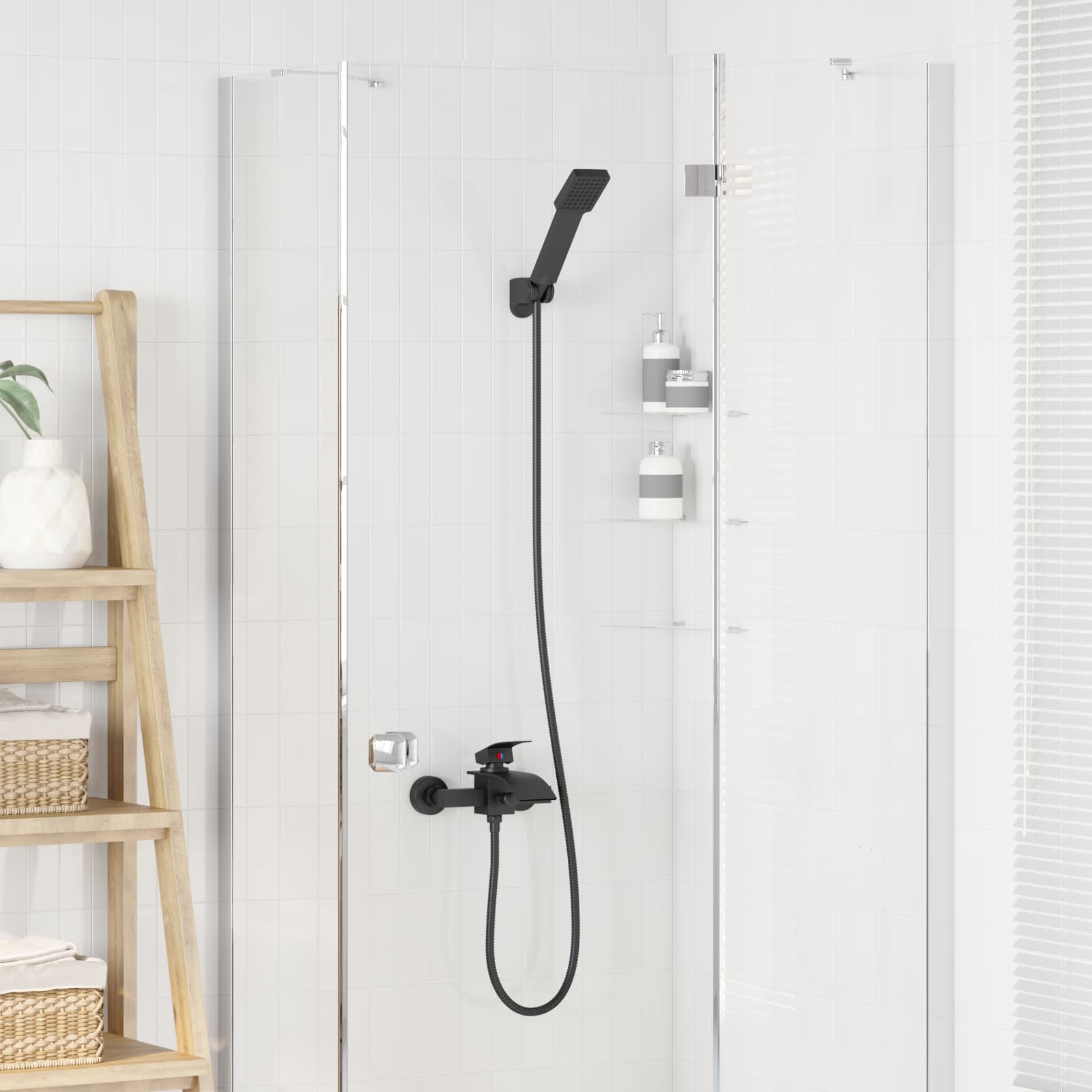Doucheset Zwart G 1 / 2 inch is nu te koop bij PeponiXL, paradijselijk wonen!