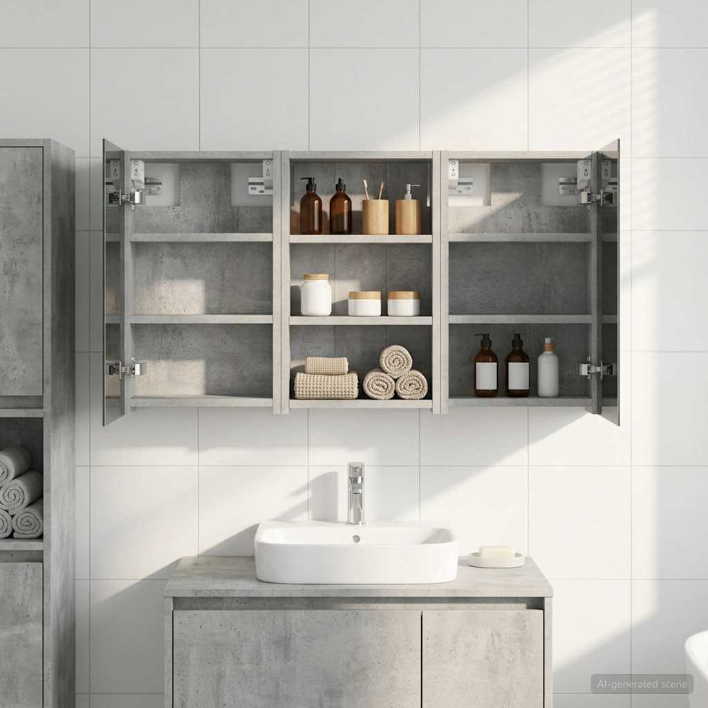 Badkamerkastenset 3 pcs 90 x 10,5 x 50 cm Bewerkt hout is nu te koop bij PeponiXL, paradijselijk wonen!