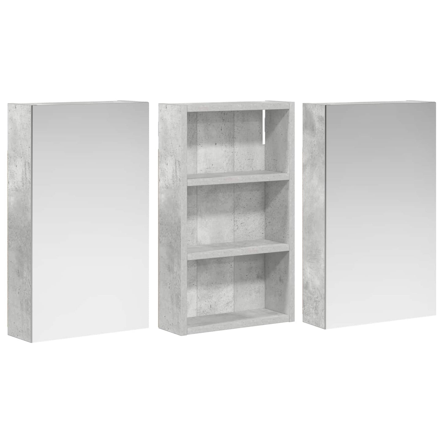 Badkamerkastenset 3 pcs 90 x 10,5 x 50 cm Bewerkt hout is nu te koop bij PeponiXL, paradijselijk wonen!