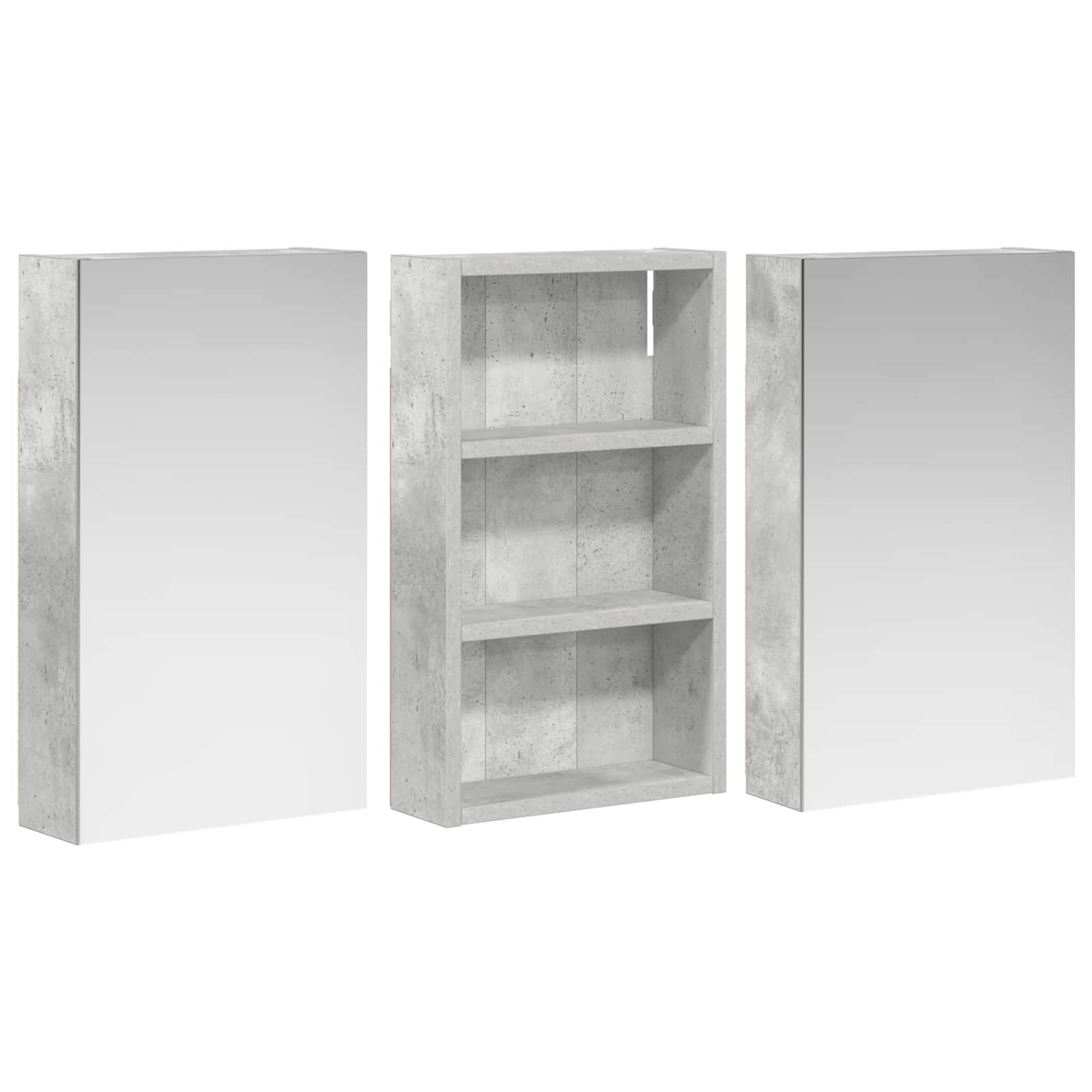 Badkamerkastenset 3 pcs 90 x 10,5 x 50 cm Bewerkt hout is nu te koop bij PeponiXL, paradijselijk wonen!