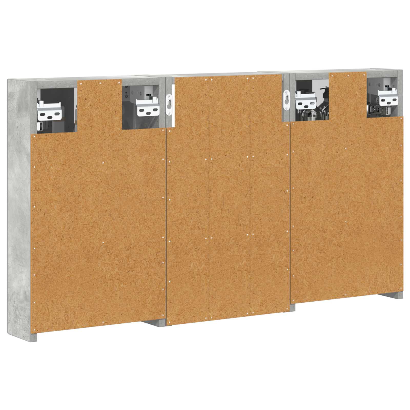Badkamerkastenset 3 pcs 90 x 10,5 x 50 cm Bewerkt hout is nu te koop bij PeponiXL, paradijselijk wonen!