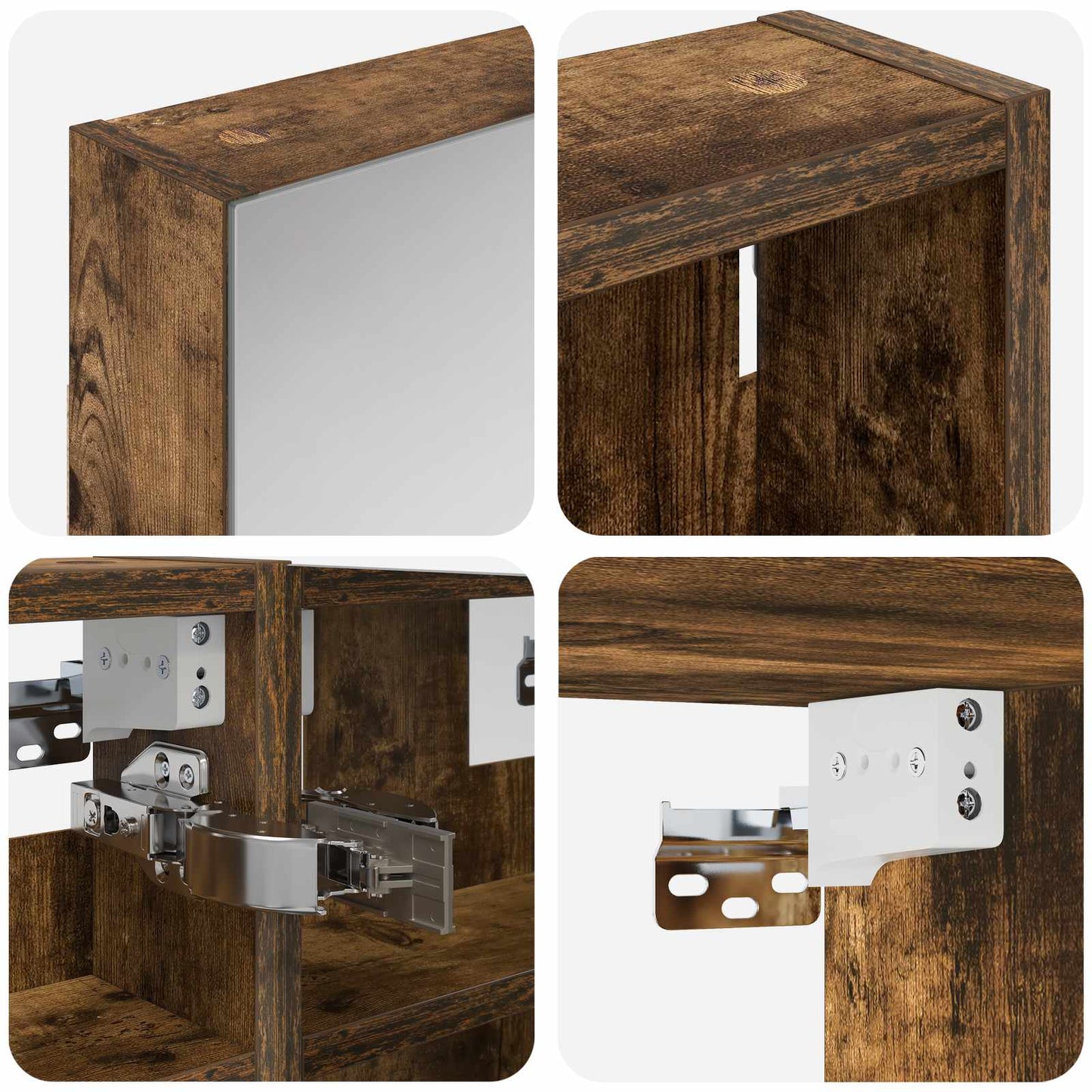 Badkamerkastenset 3 pcs 90 x 10,5 x 50 cm Bewerkt hout is nu te koop bij PeponiXL, paradijselijk wonen!