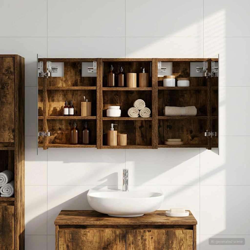 Badkamerkastenset 3 pcs 90 x 10,5 x 50 cm Bewerkt hout is nu te koop bij PeponiXL, paradijselijk wonen!