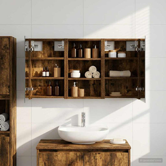 Badkamerkastenset 3 pcs 90 x 10,5 x 50 cm Bewerkt hout is nu te koop bij PeponiXL, paradijselijk wonen!
