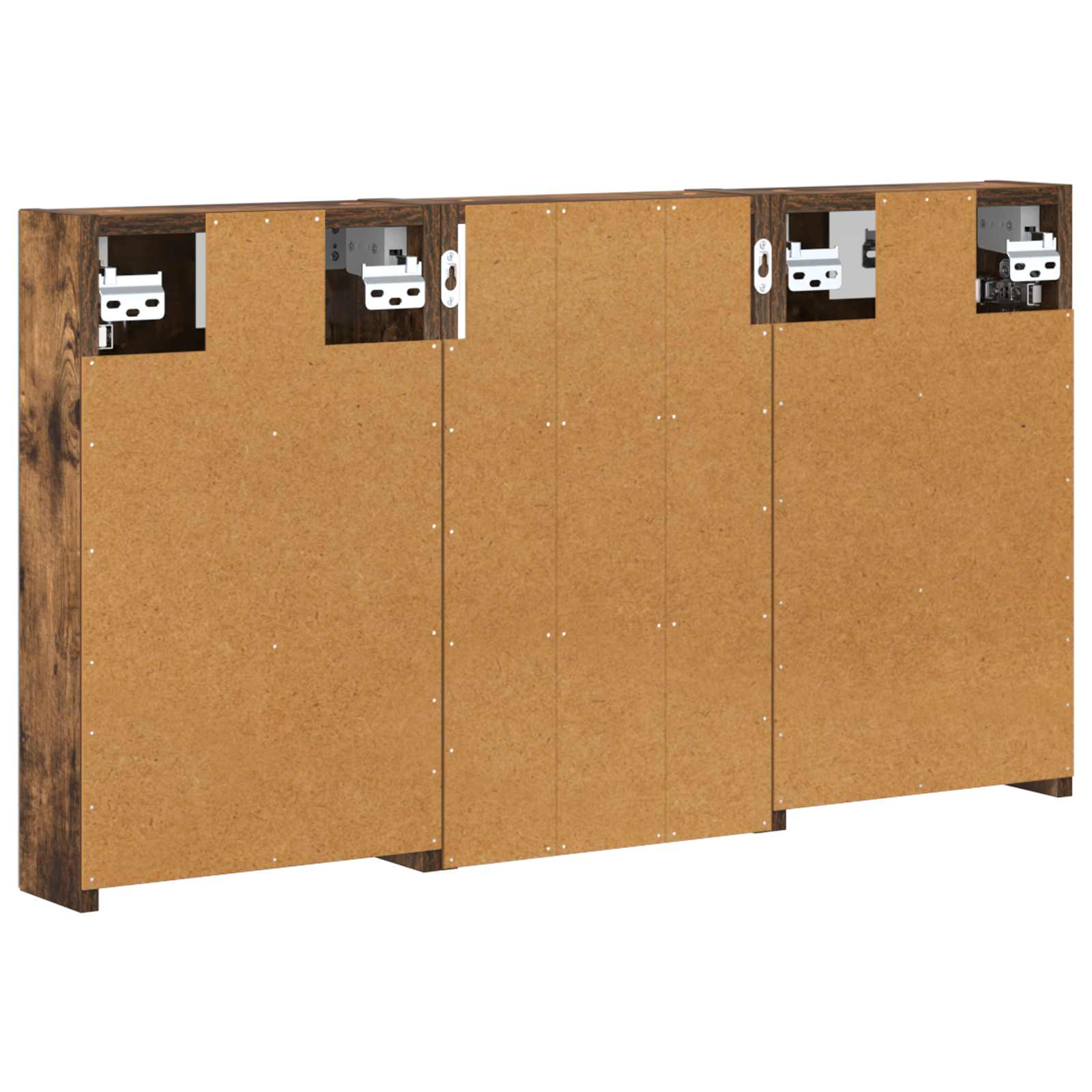 Badkamerkastenset 3 pcs 90 x 10,5 x 50 cm Bewerkt hout is nu te koop bij PeponiXL, paradijselijk wonen!