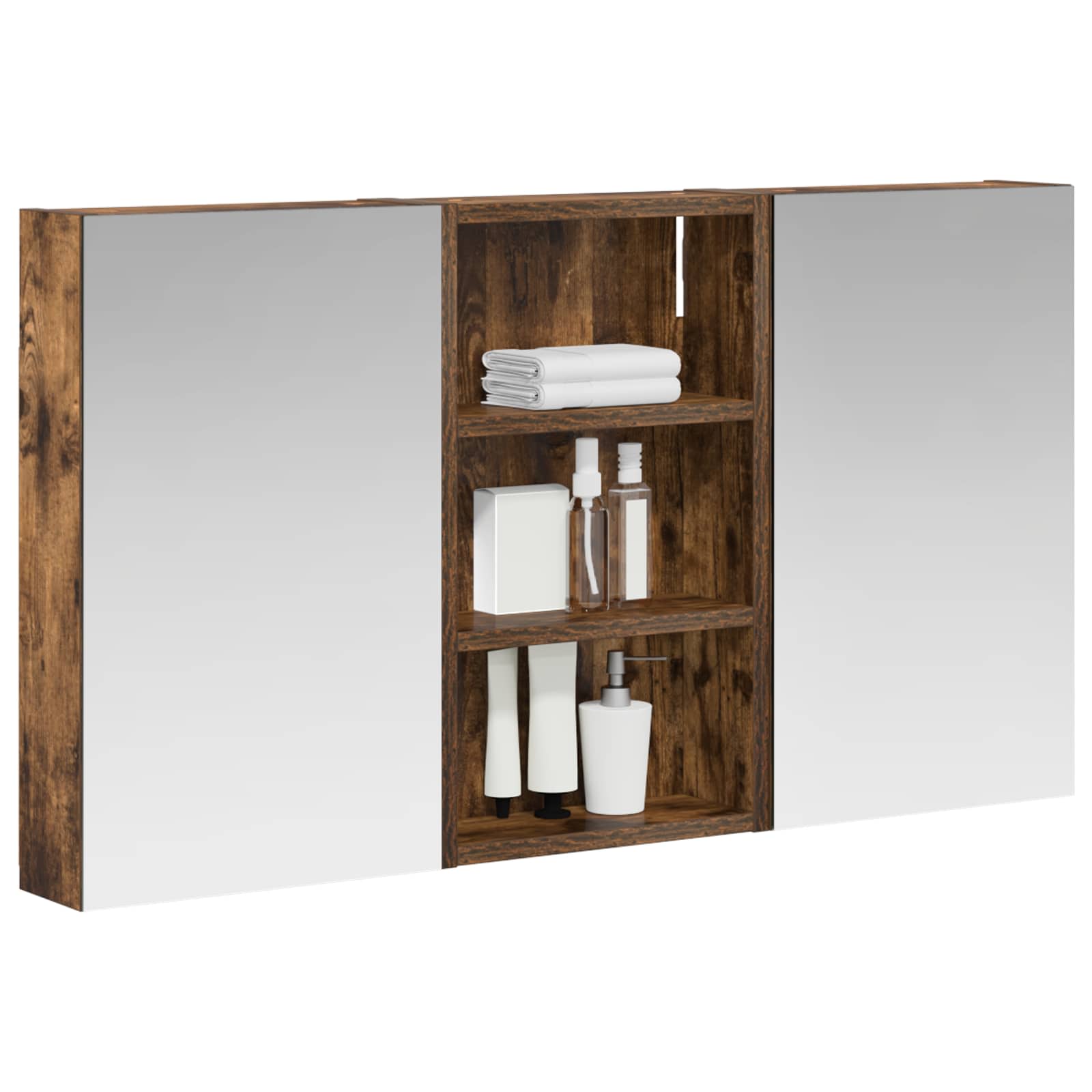 Badkamerkastenset 3 pcs 90 x 10,5 x 50 cm Bewerkt hout is nu te koop bij PeponiXL, paradijselijk wonen!