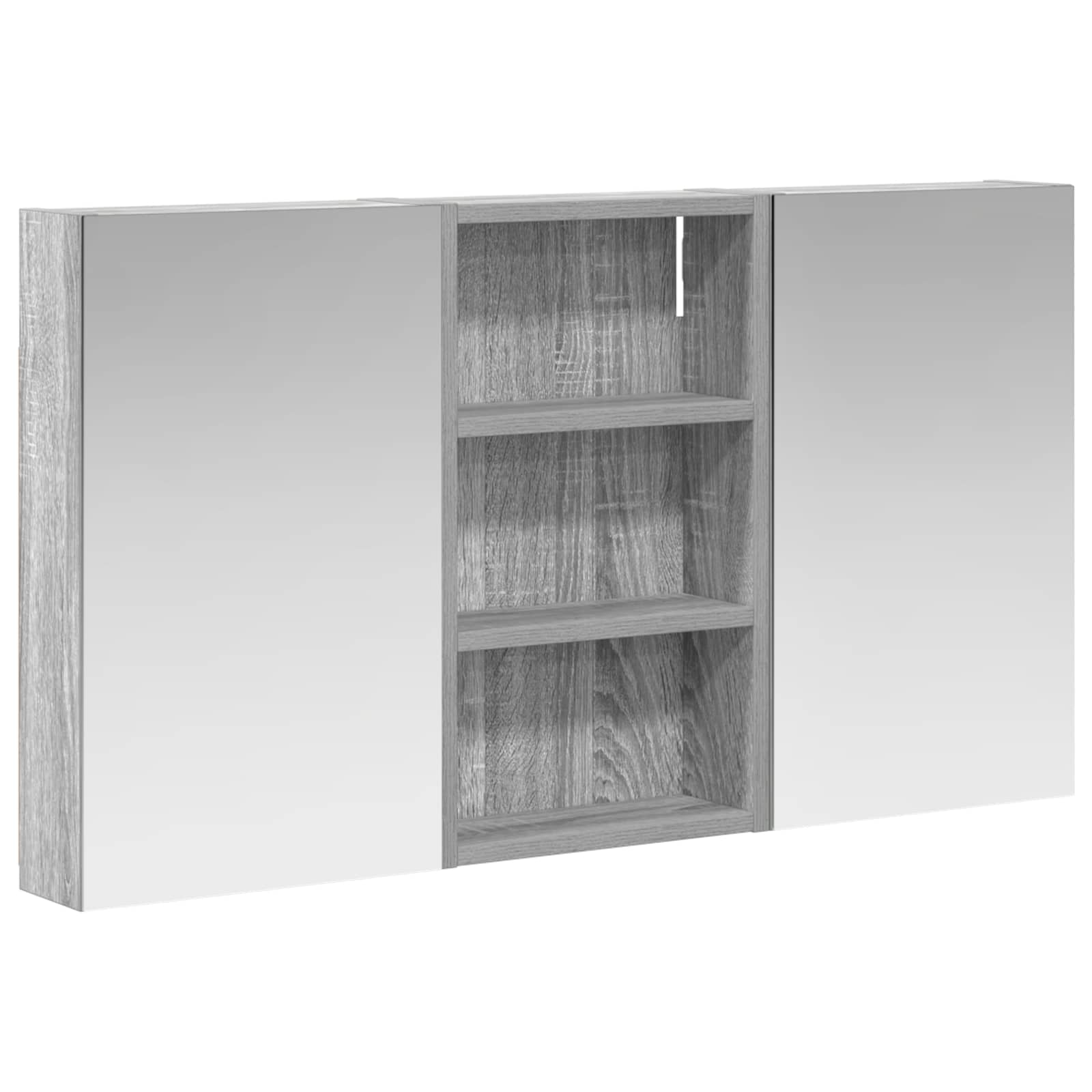 Badkamerkastenset 3 pcs 90 x 10,5 x 50 cm Bewerkt hout is nu te koop bij PeponiXL, paradijselijk wonen!
