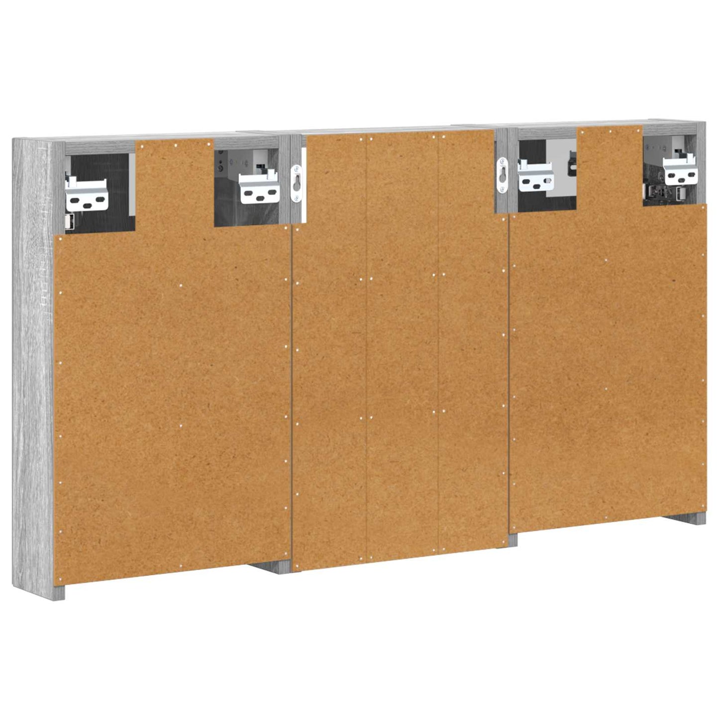 Badkamerkastenset 3 pcs 90 x 10,5 x 50 cm Bewerkt hout is nu te koop bij PeponiXL, paradijselijk wonen!