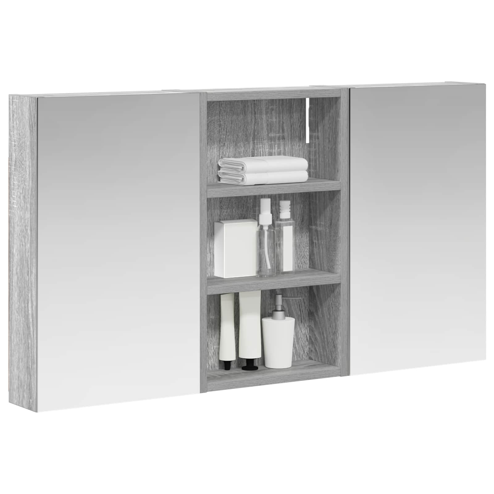 Badkamerkastenset 3 pcs 90 x 10,5 x 50 cm Bewerkt hout is nu te koop bij PeponiXL, paradijselijk wonen!
