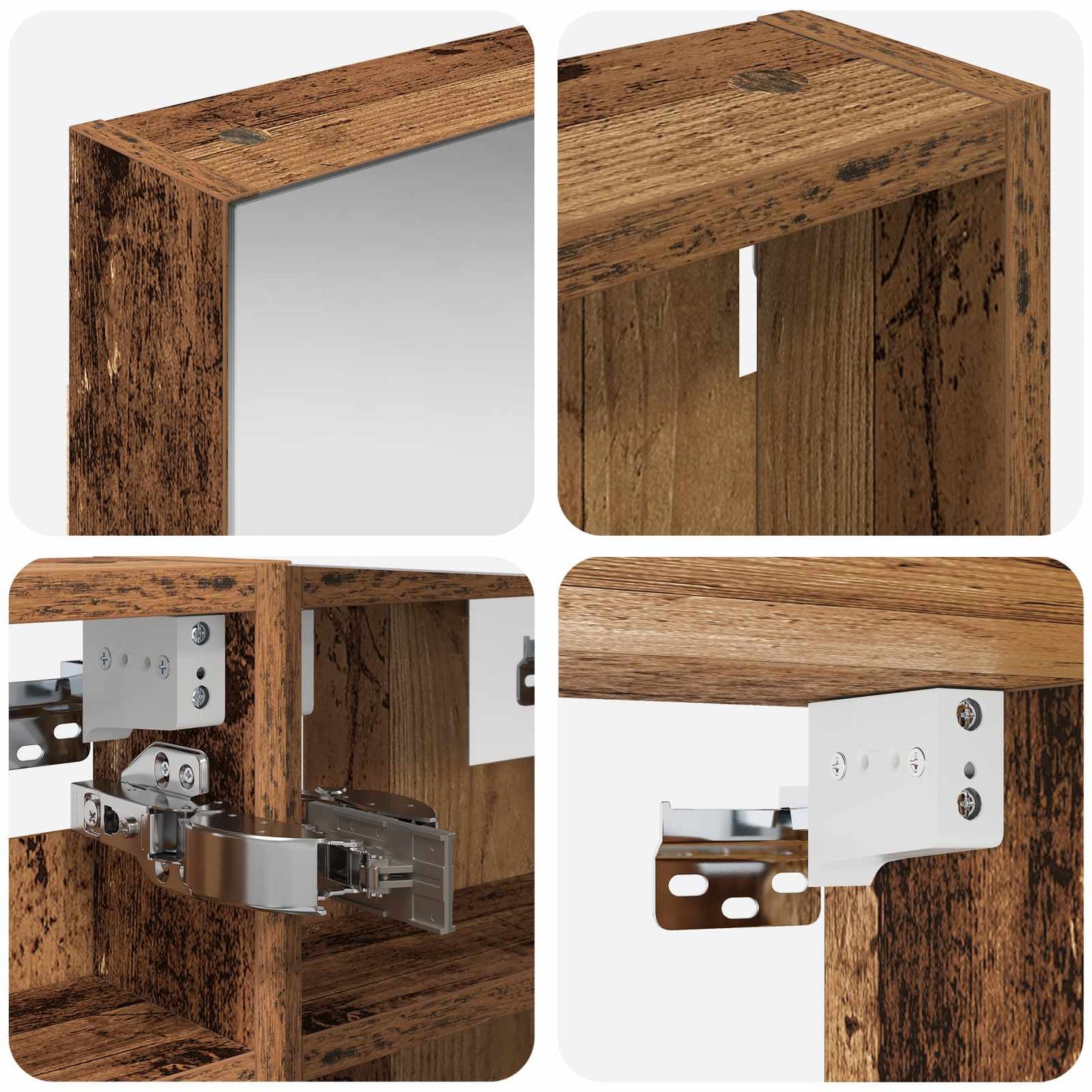 Badkamerkastenset 3 pcs 90 x 10,5 x 50 cm Bewerkt hout is nu te koop bij PeponiXL, paradijselijk wonen!