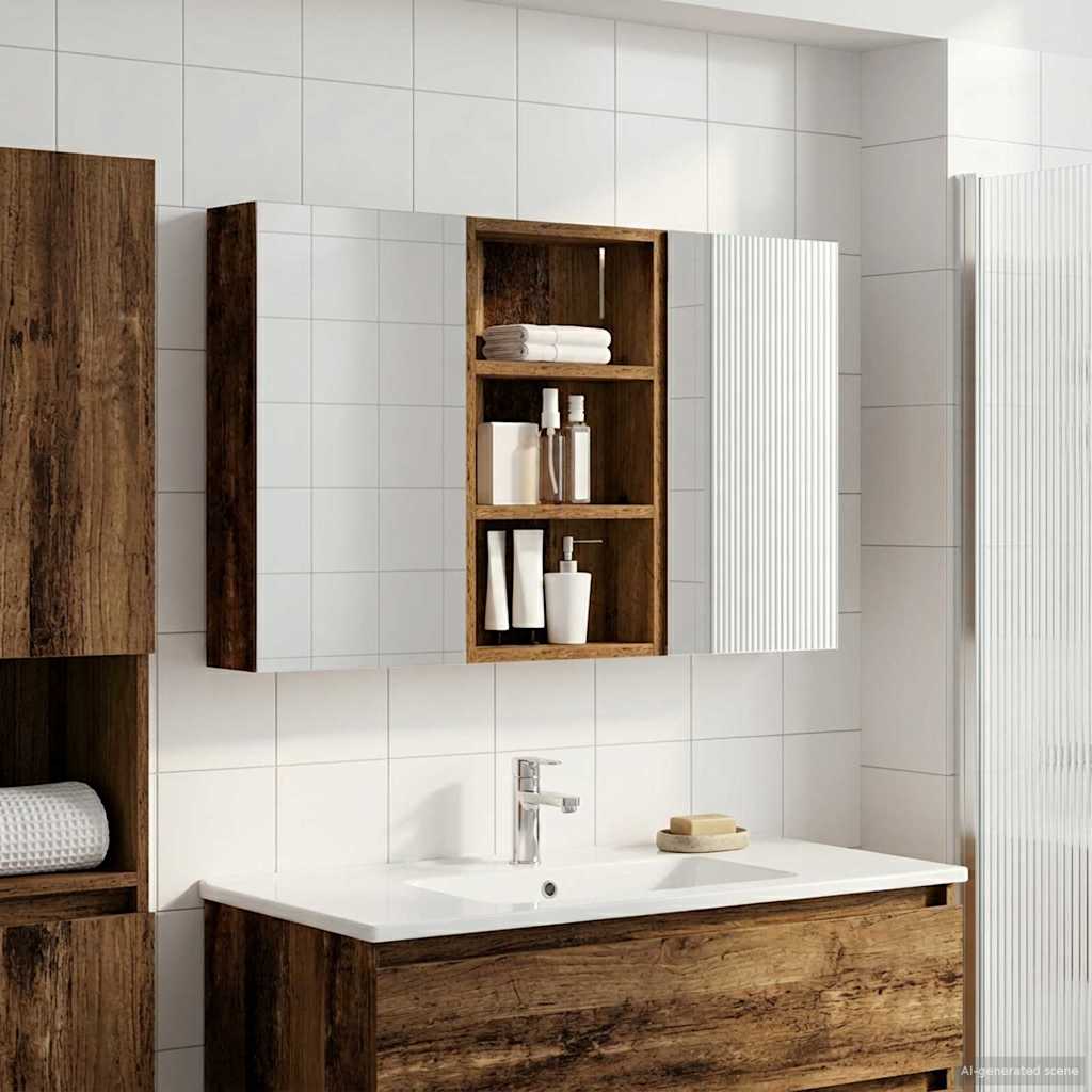 Badkamerkastenset 3 pcs 90 x 10,5 x 50 cm Bewerkt hout is nu te koop bij PeponiXL, paradijselijk wonen!