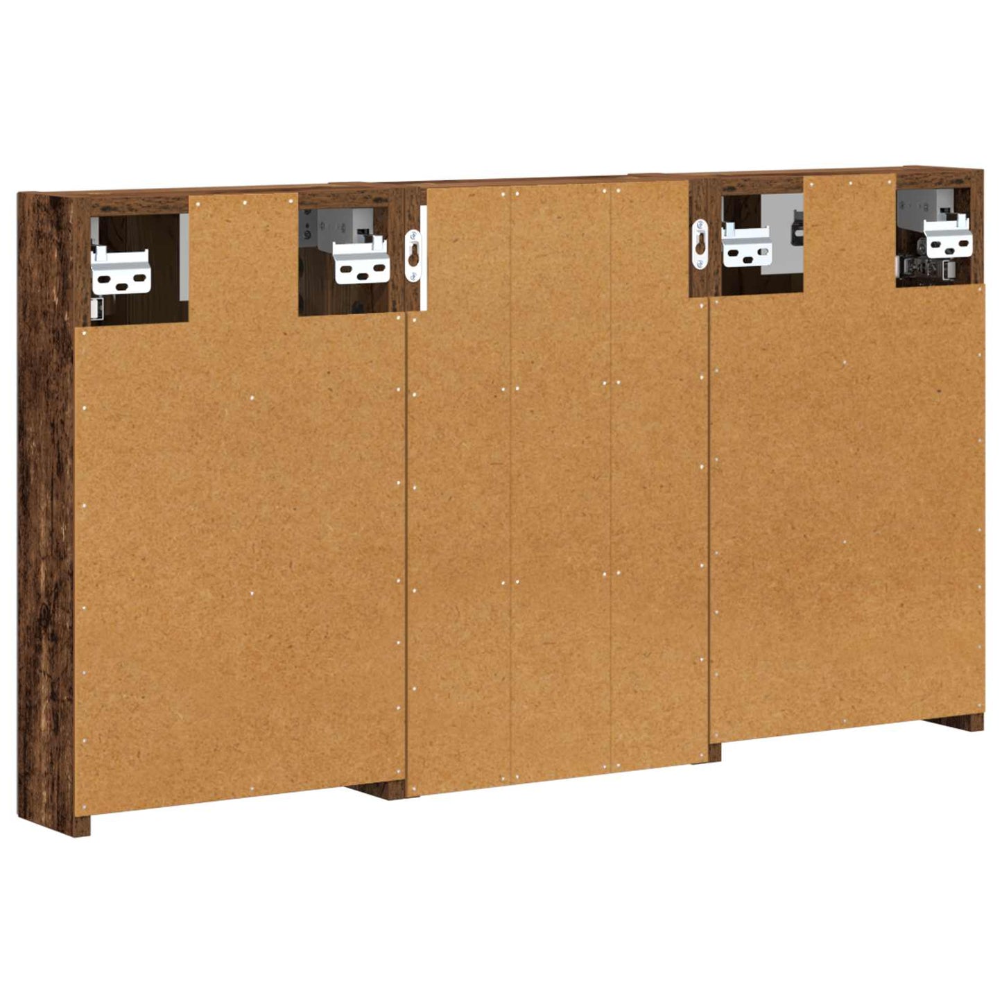 Badkamerkastenset 3 pcs 90 x 10,5 x 50 cm Bewerkt hout is nu te koop bij PeponiXL, paradijselijk wonen!