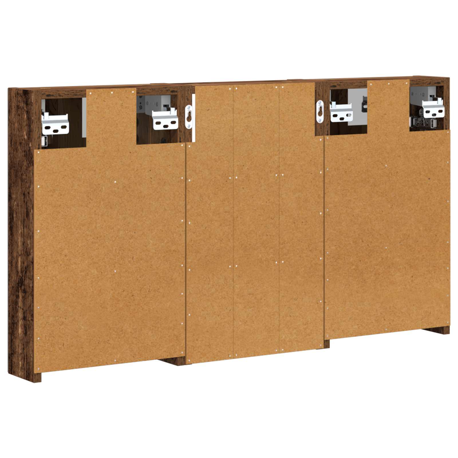 Badkamerkastenset 3 pcs 90 x 10,5 x 50 cm Bewerkt hout is nu te koop bij PeponiXL, paradijselijk wonen!