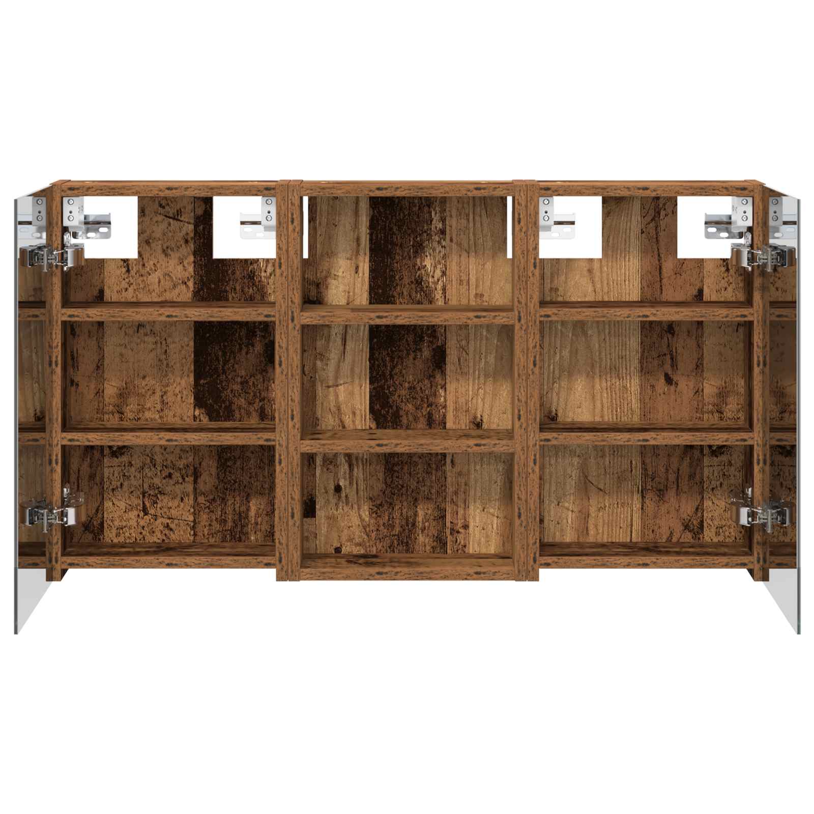 Badkamerkastenset 3 pcs 90 x 10,5 x 50 cm Bewerkt hout is nu te koop bij PeponiXL, paradijselijk wonen!